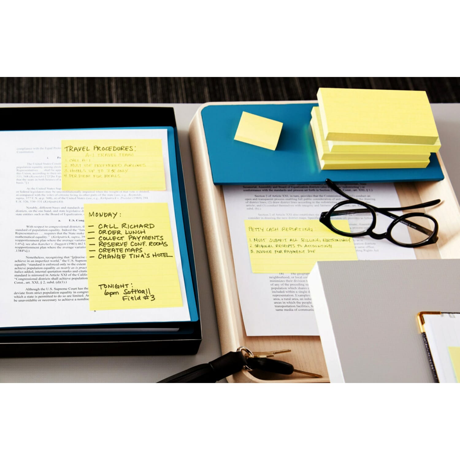 Post-it Notes, 12 Pads, 4 in x 6 in, Clean Removal, School Supplies and Office Products, Sticky Notes for Vertical Surfaces, Monitors, Walls and Windows, Canary Yellow - Image 6