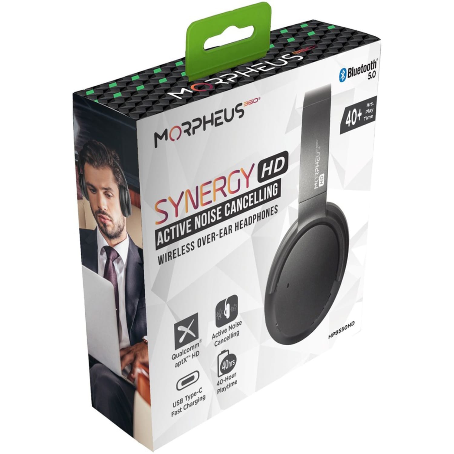 Morpheus 360 Synergy HD Wireless Noise Cancelling Headphones - Bluetooth Headset w Microphone - HP9550HD - Image 6