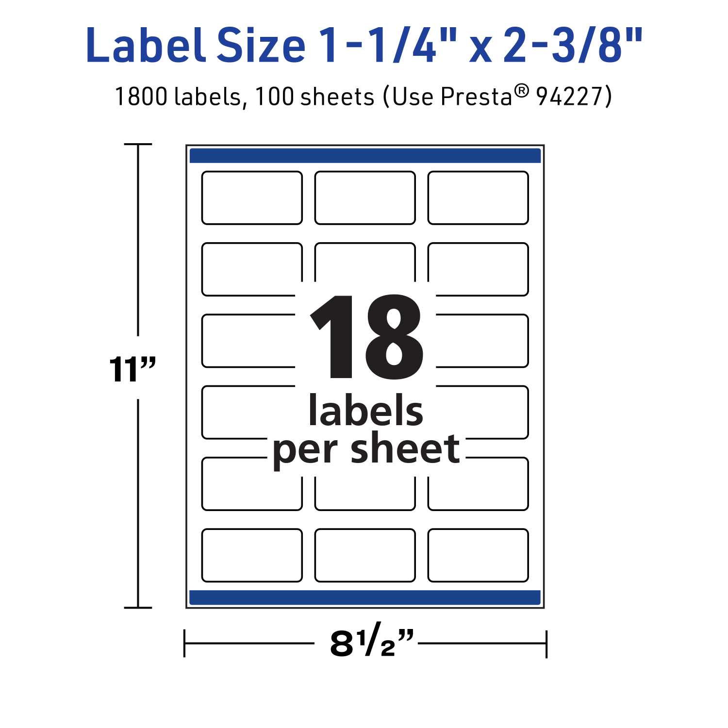 Avery Print-To-The-Edge TrueBlock Labels With Sure Feed, 94227-TWMP100, Rectangle, 1-1/4in x 2-3/8in, Matte White, Pack Of 1800 - Image 6