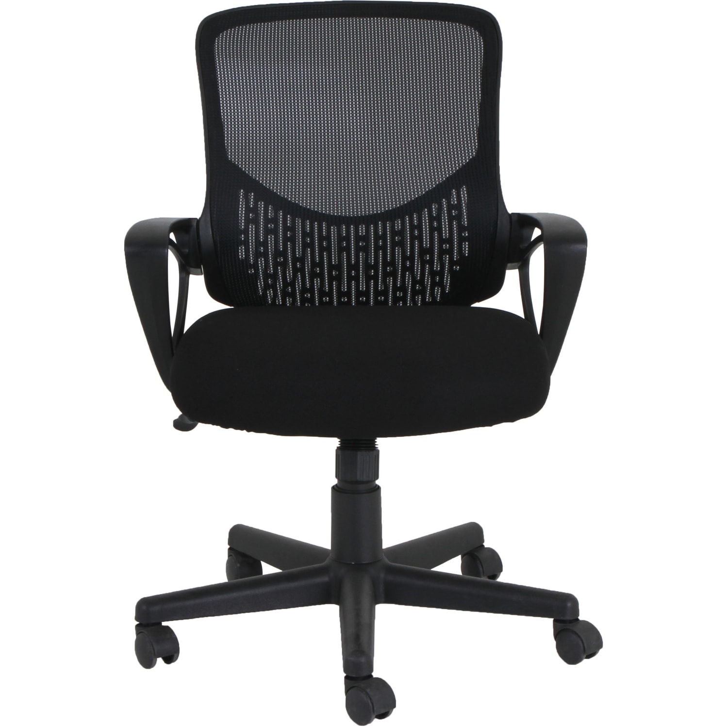 Lorell NuSparc Mid backMesh/Fabric Task Chair, Black - Image 4