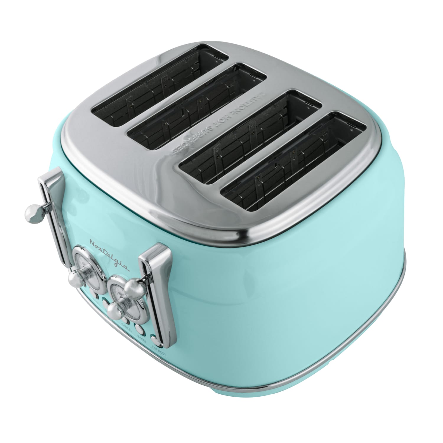 Nostalgia CLTOS4AQ Classic Retro 4-Slice Toaster, 7-5/8inH x 11-9/16inW x 12-3/8inD, Aqua - Image 4