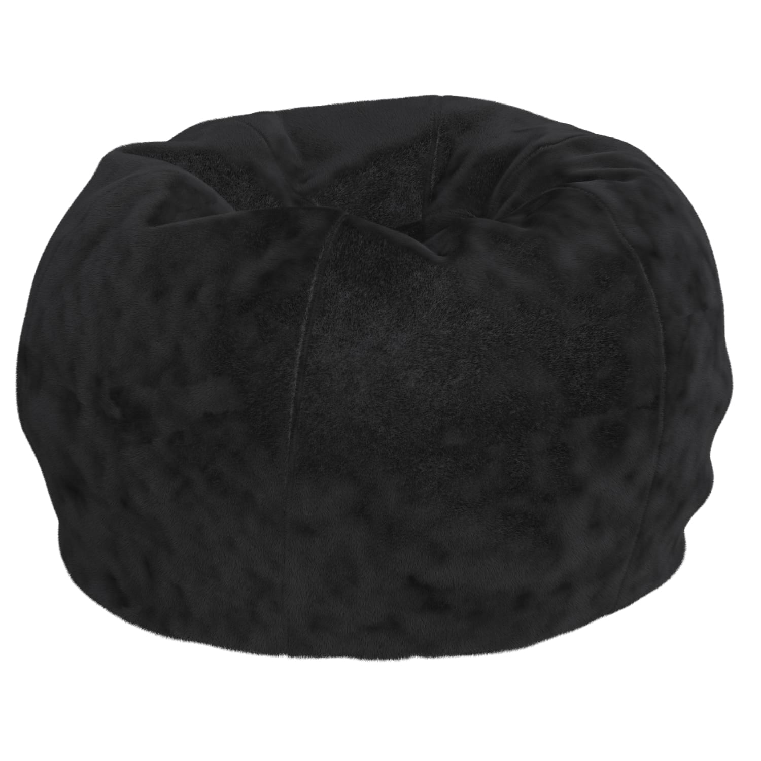 Flash Furniture Small Bean Bag Chair For Kids And Teens Black Furry PopularChairscom