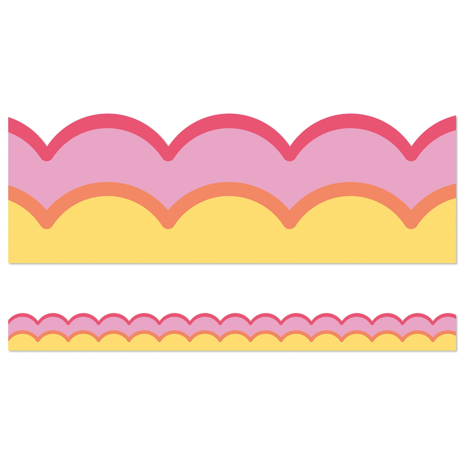 Carson Dellosa Education Scalloped Border, Happily Ever Elementary Retro Remix Warm Waves, 39 Feet Per Pack, Set Of 6 Packs - Image 3