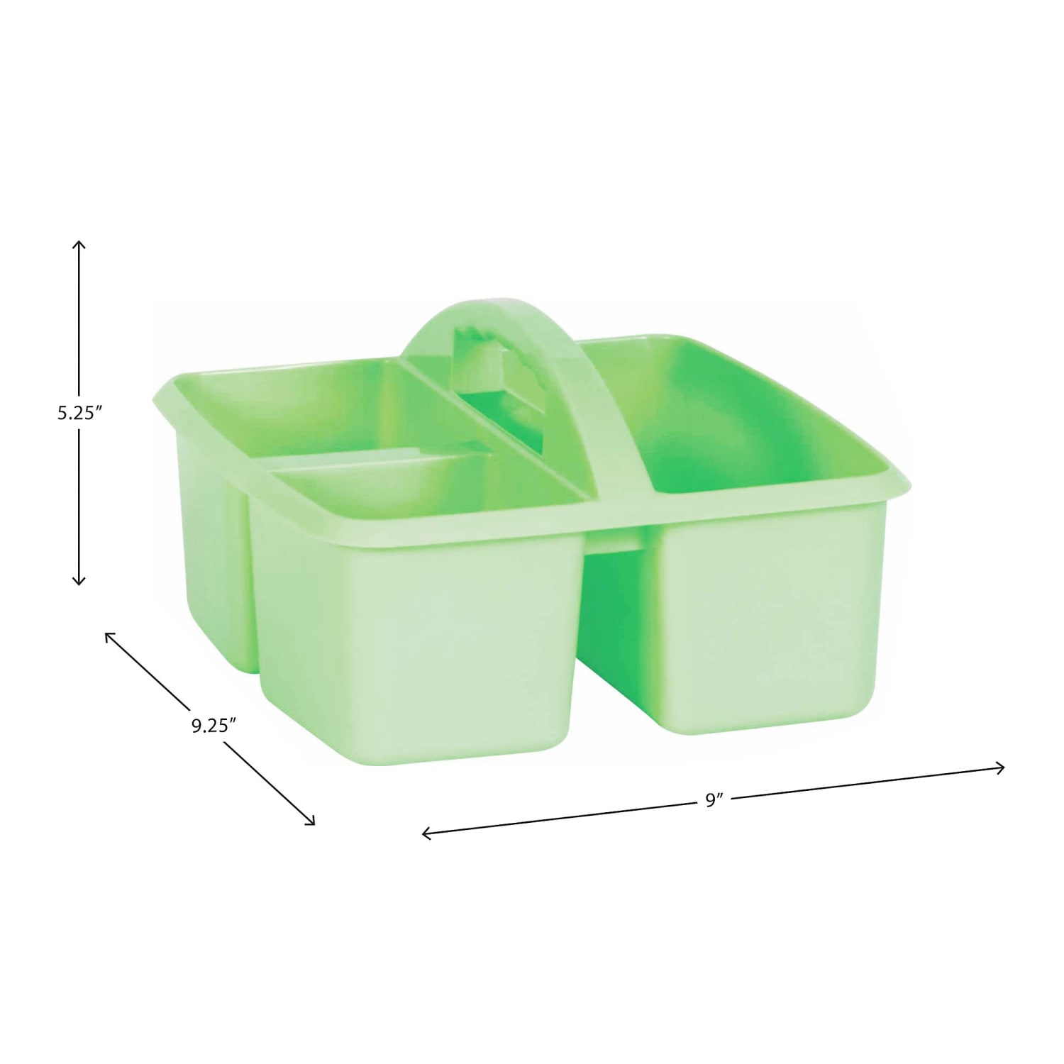 Teacher Created Resources Plastic Storage Caddies, 5-1/4inH x 9-1/4inW x 9inD, Mint, Pack Of 6 Caddies - Image 6