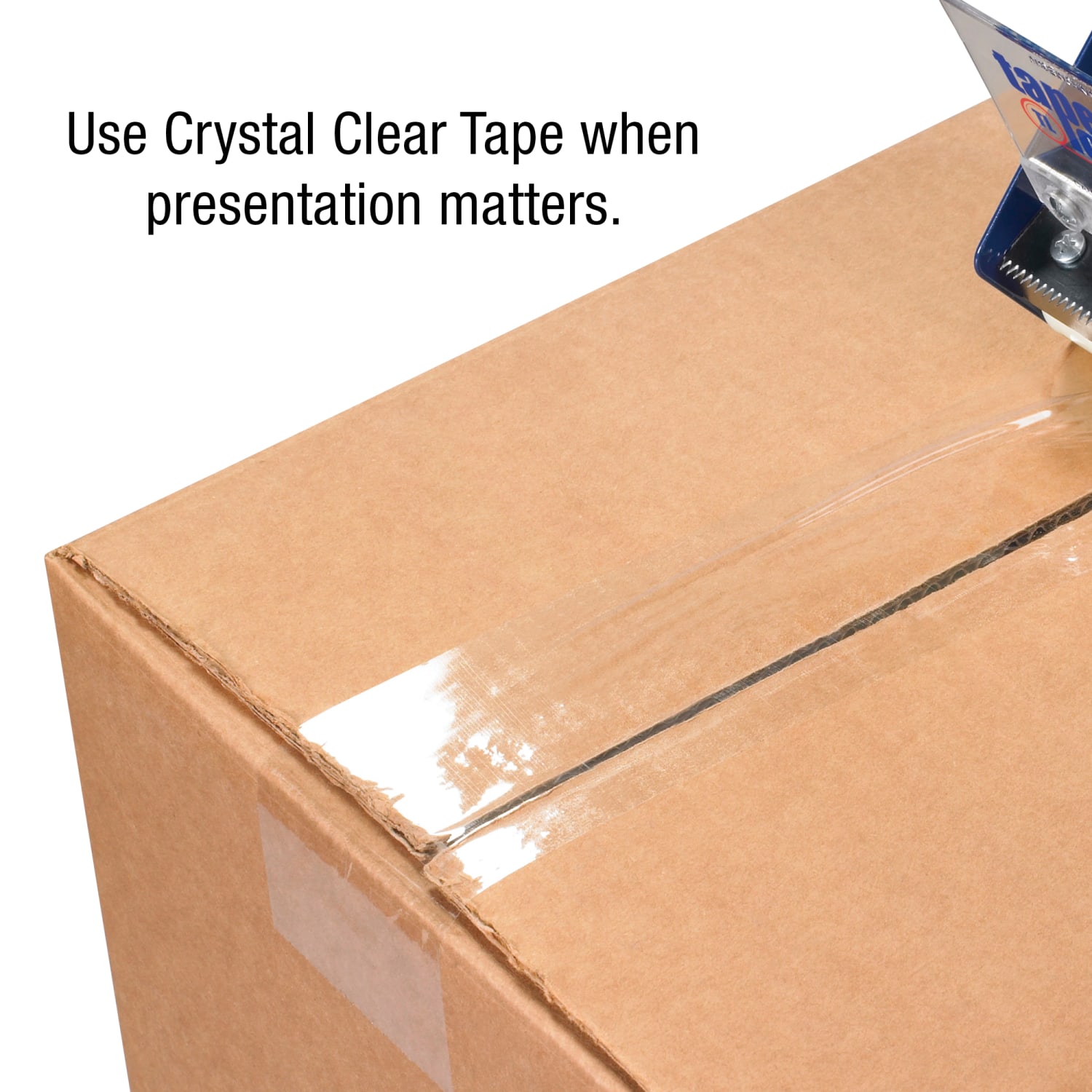 Tape Logic Crystal Clear Tape With 2in Top Sealing Gun Carton Sealing Dispenser, 3in Core, 2in x 55 Yd., Clear - Image 4