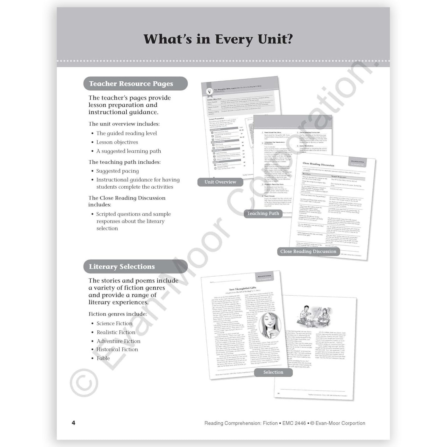 Evan-Moor Educational Publishers Reading Comprehension: Fiction, Grade 6 - Image 3