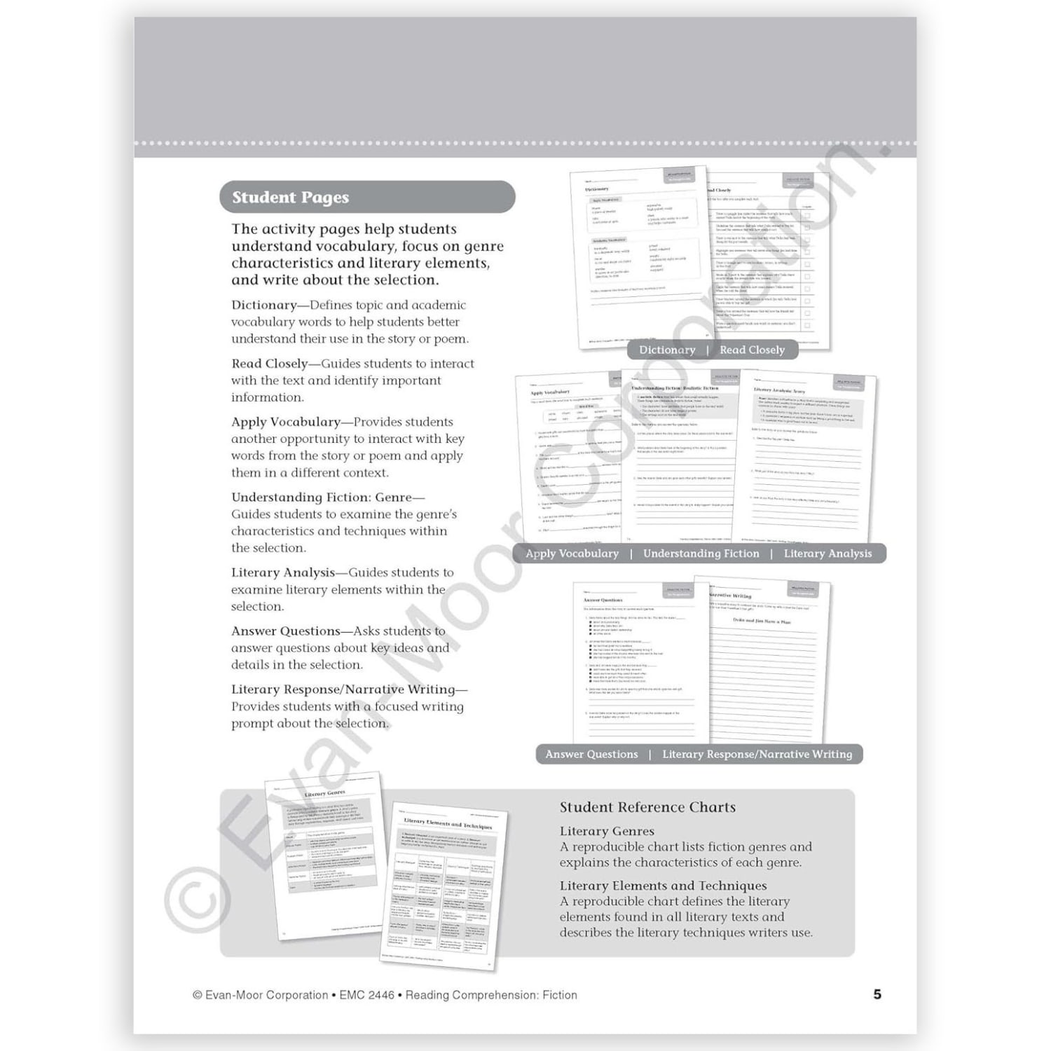 Evan-Moor Educational Publishers Reading Comprehension: Fiction, Grade 6 - Image 4