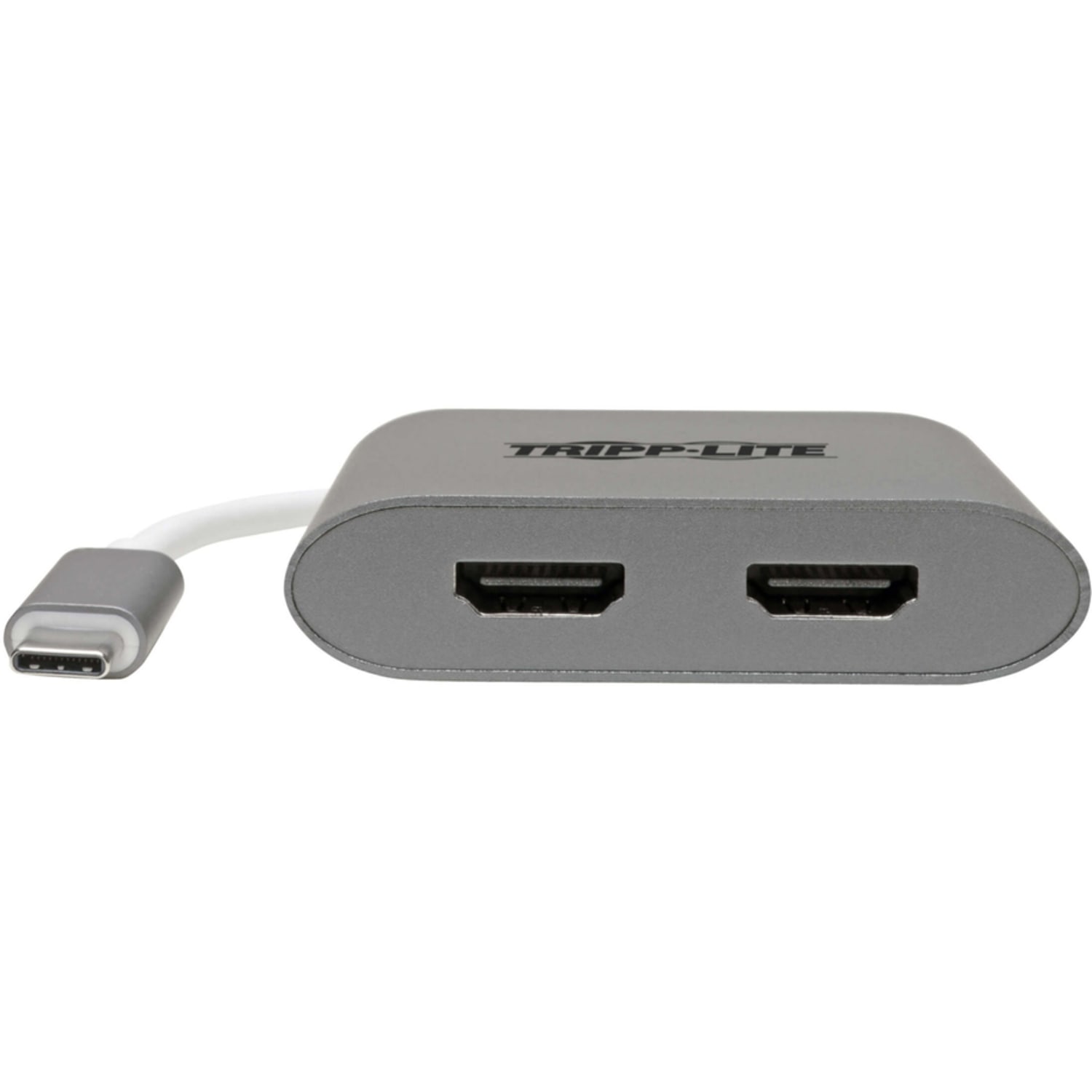 Eaton Tripp Lite Series USB-C Adapter, Dual HDMI 4K MST Adapter (M/2xF), Gray - 1 x USB Type C Male Thunderbolt 3 - 2 x HDMI Female Digital Audio/Video - 3840 x 2160 Supported - Nickel Connector - Gray - Image 4