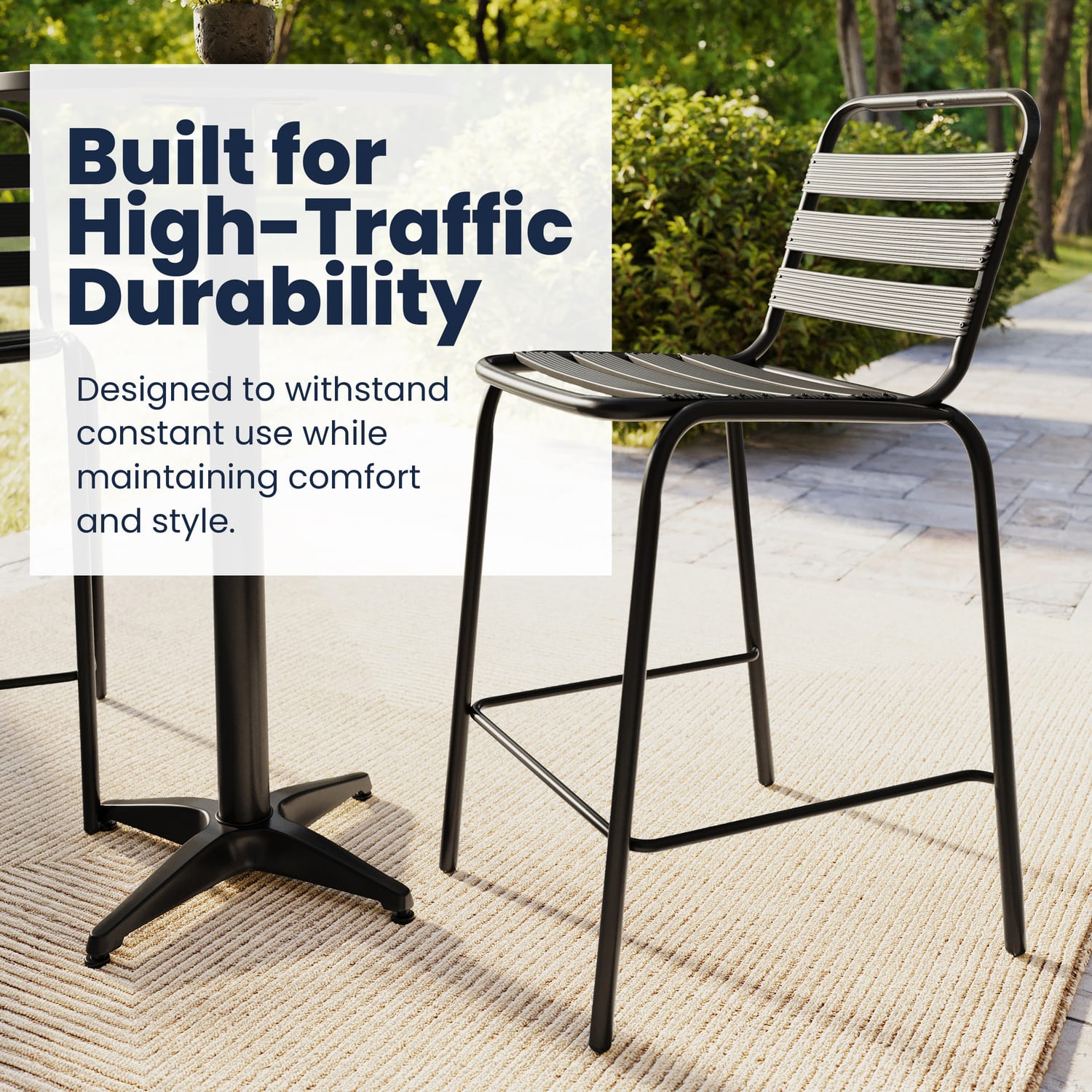 Flash Furniture Lila Metal IndoorOutdoor Restaurant Bar Height Stool Black PopularChairscom Flash Furniture Lila Metal IndoorOutdoor Restaurant Bar Height Stool Black PopularChairscom