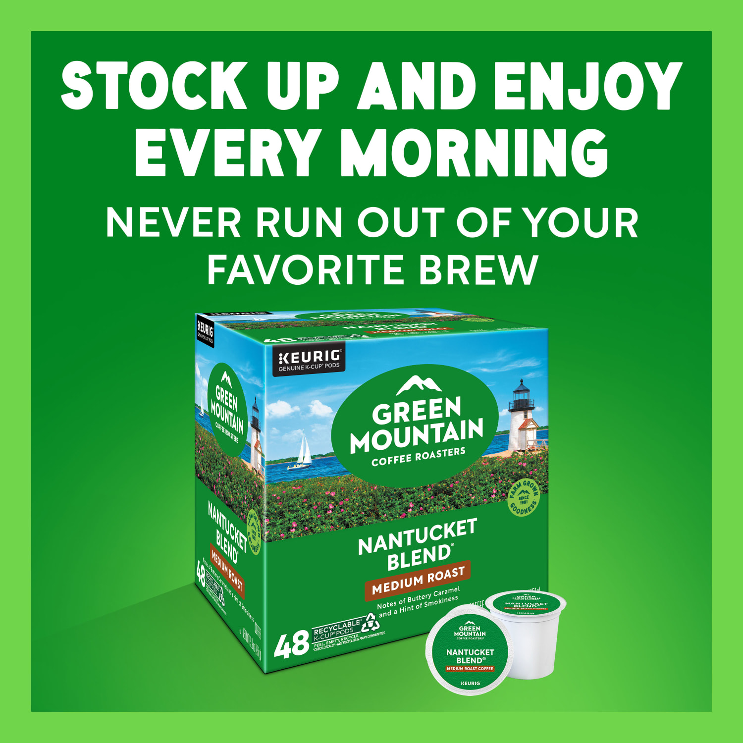 Green Mountain Coffee Nantucket Blend Coffee K-Cup Pods, Medium Roast, Classic, Box Of 48 Pods - Image 4