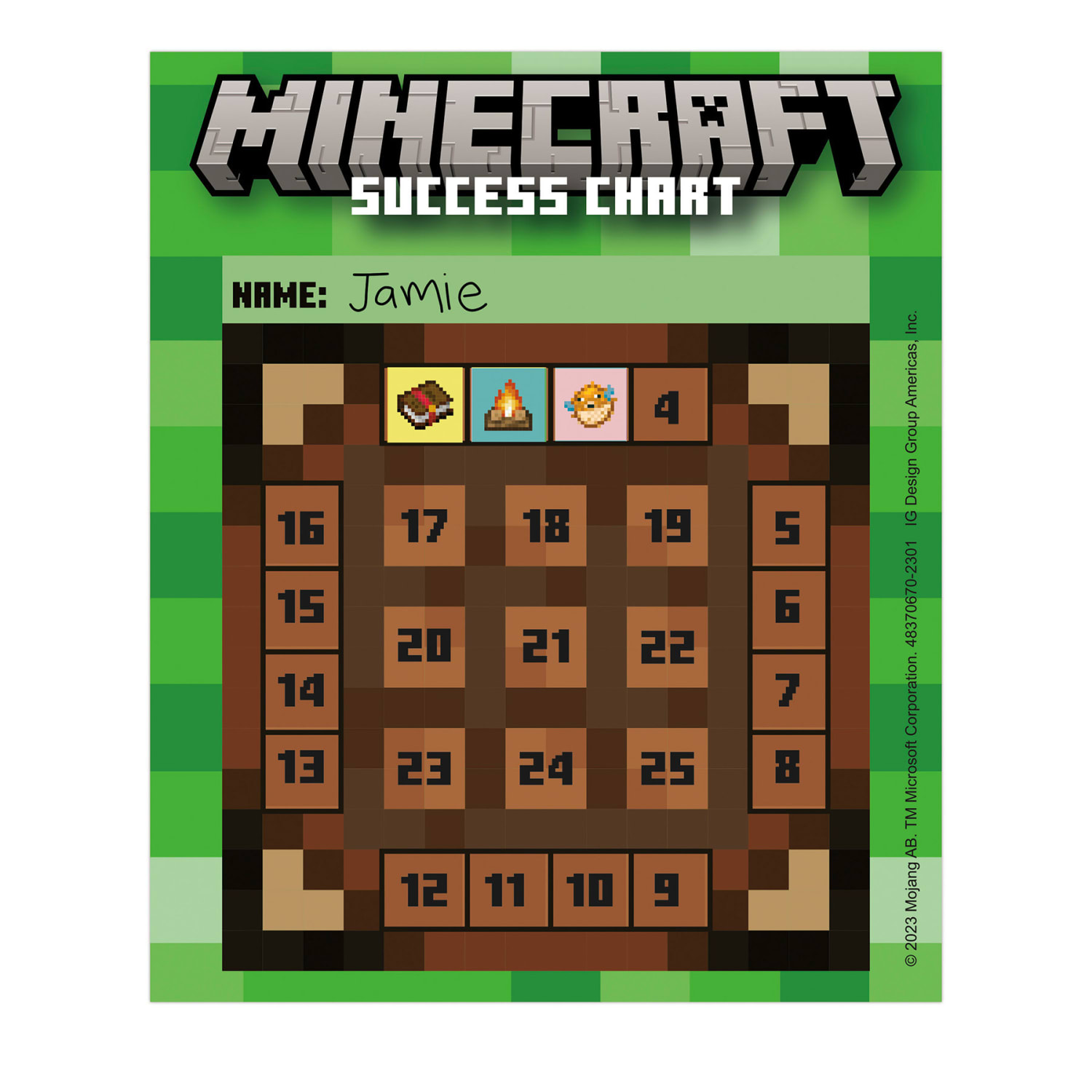 Eureka Mini Reward Charts With Stickers, Minecraft, 36 Per Pack, Set Of 3 Packs - Image 6
