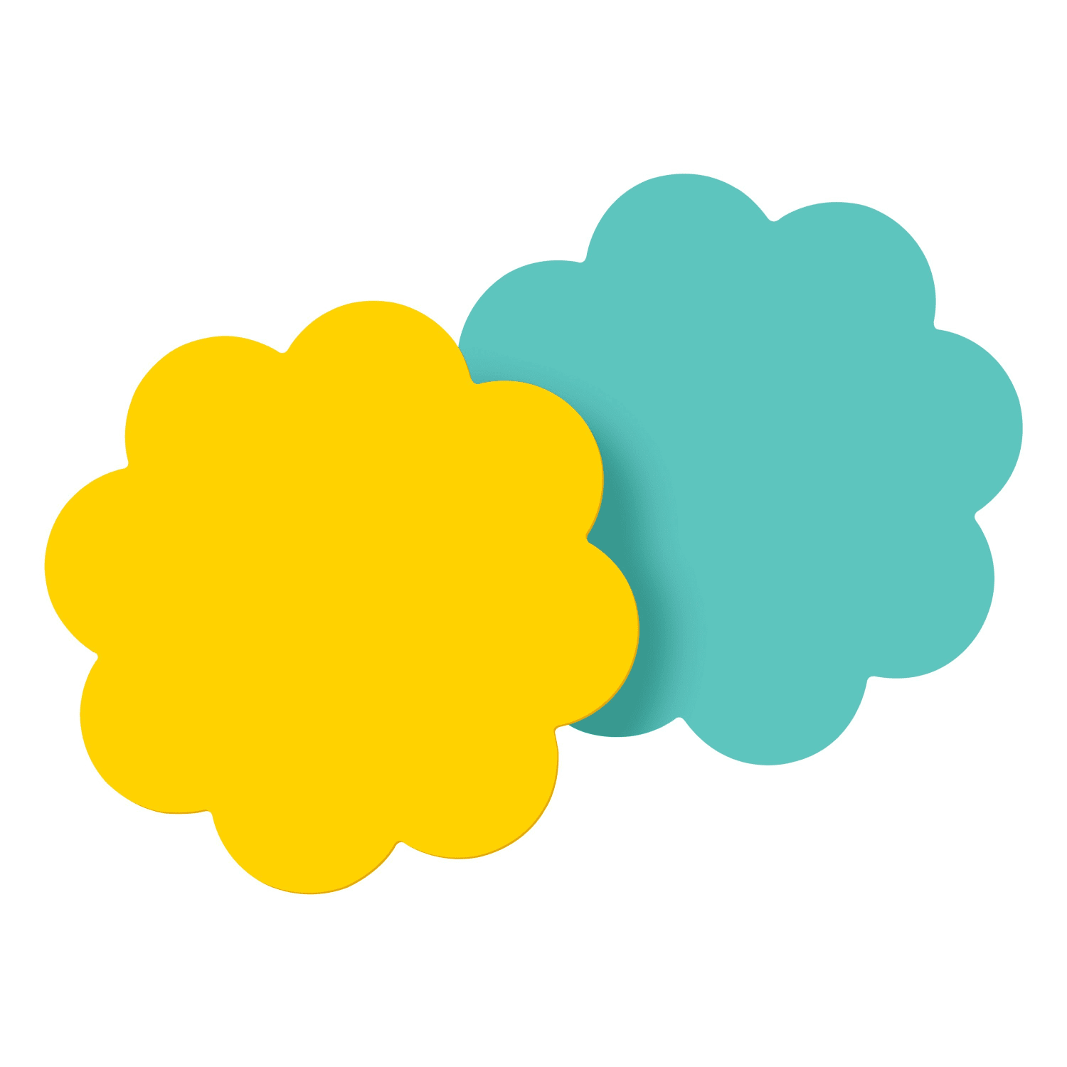 Post-it Notes, Designer Memo Cube, 3in x 3in, Yellow/Blue, 75 Sheets Per Pad, Pack of 2 Pads - Image 3