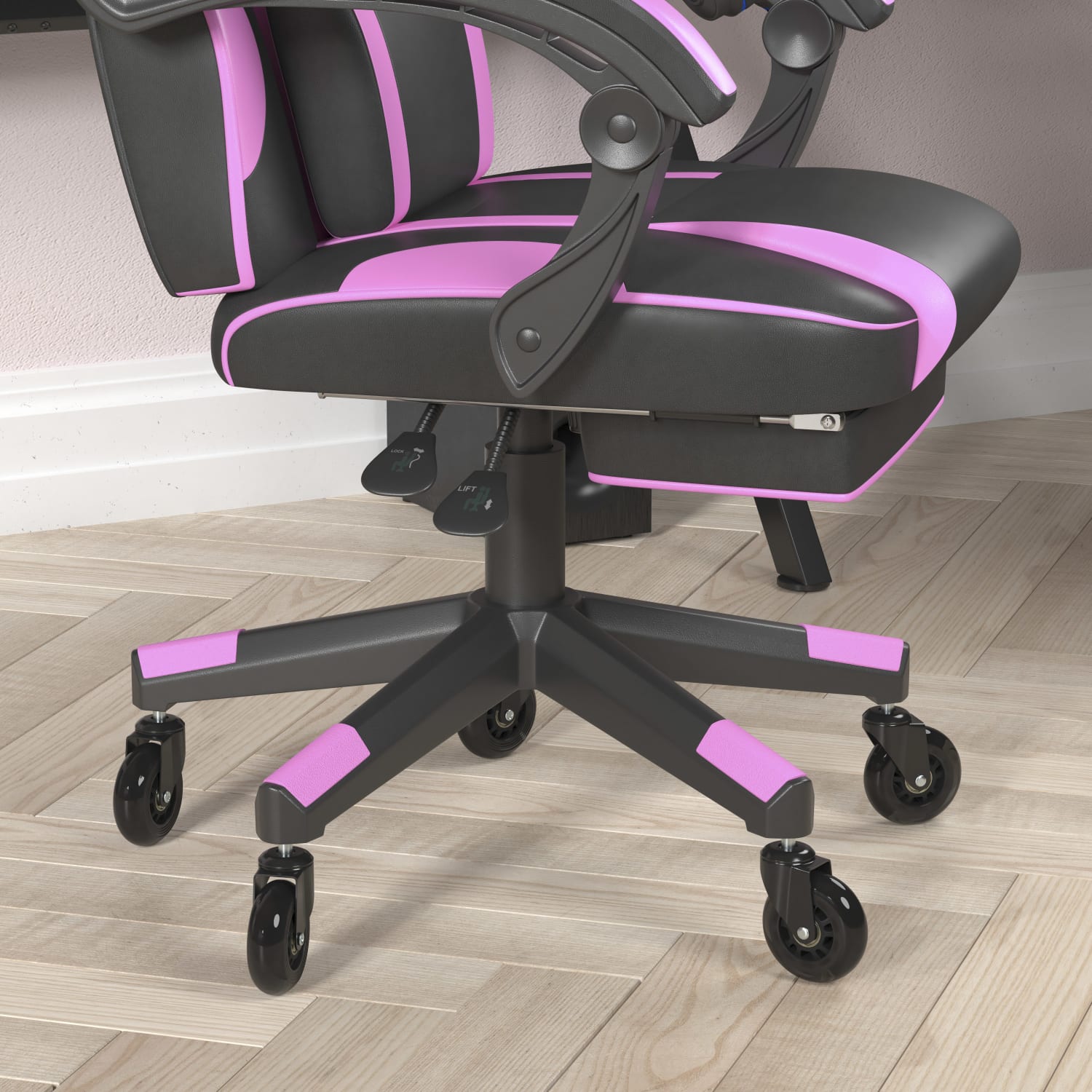 Flash Furniture X40 Ergonomic Faux Leather Racing Computer Gaming Chair BlackPurple PopularChairscom