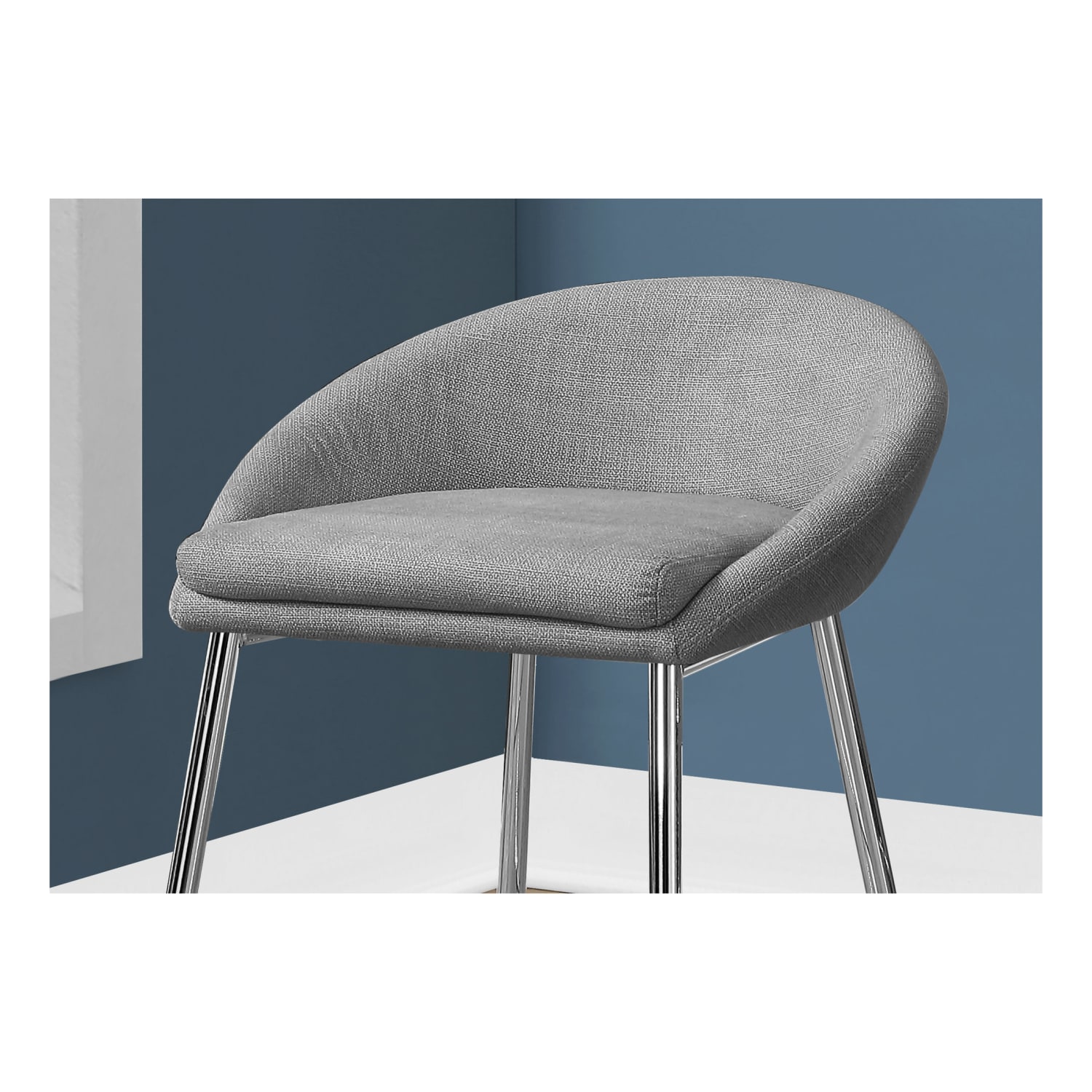 Monarch Specialties CounterHeight Bar Stools GrayChrome Pack Of 2 Stools PopularChairscom Monarch Specialties Counter Height Bar Stools GrayChrome Pack Of 2 Stools PopularChairscom