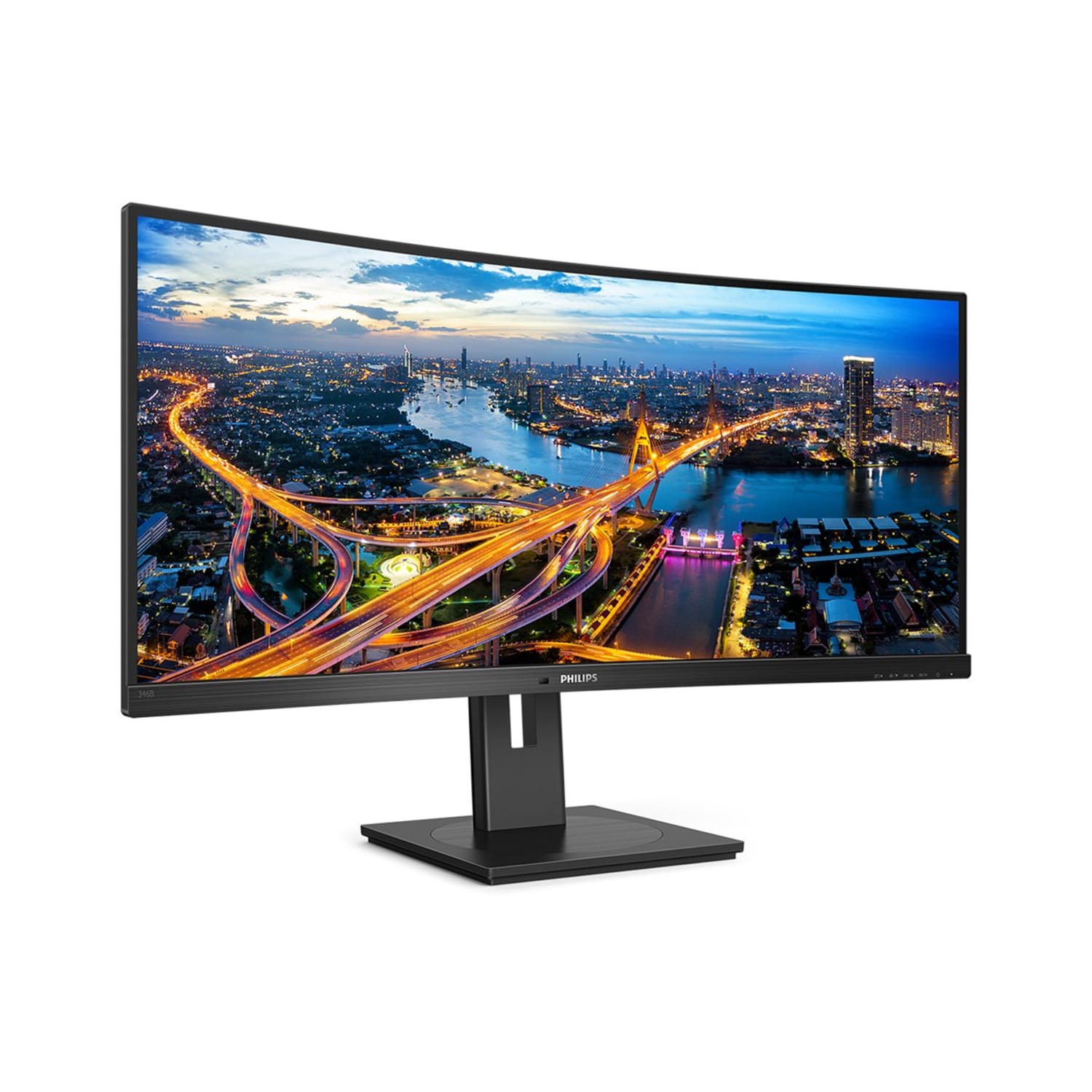 Philips Ultrawide 346B1C 34in WQHD Curved Screen WLED LCD Monitor - 21:9 - Textured Black - 34in Class - 346B1C - Image 4