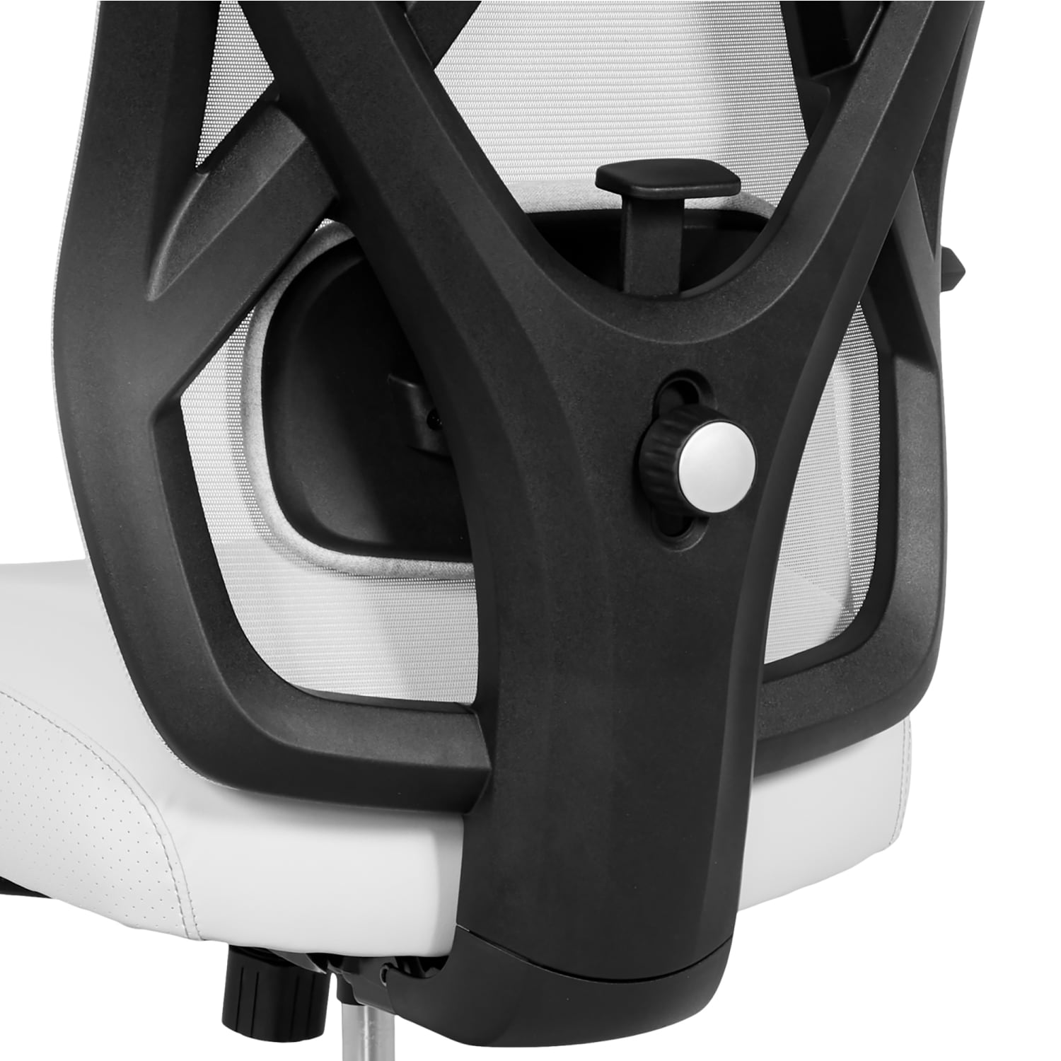 Serta SitTrue Ridgefield Ergonomic Mesh/Vegan Leather High-Back Task Chair, 51% Recycled, White/Black - Image 9