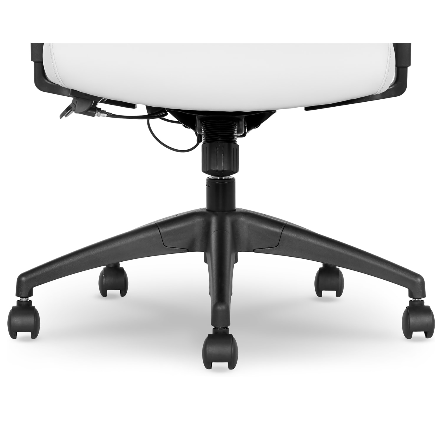 Serta SitTrue Ridgefield Ergonomic Mesh/Vegan Leather High-Back Task Chair, 51% Recycled, White/Black - Image 12