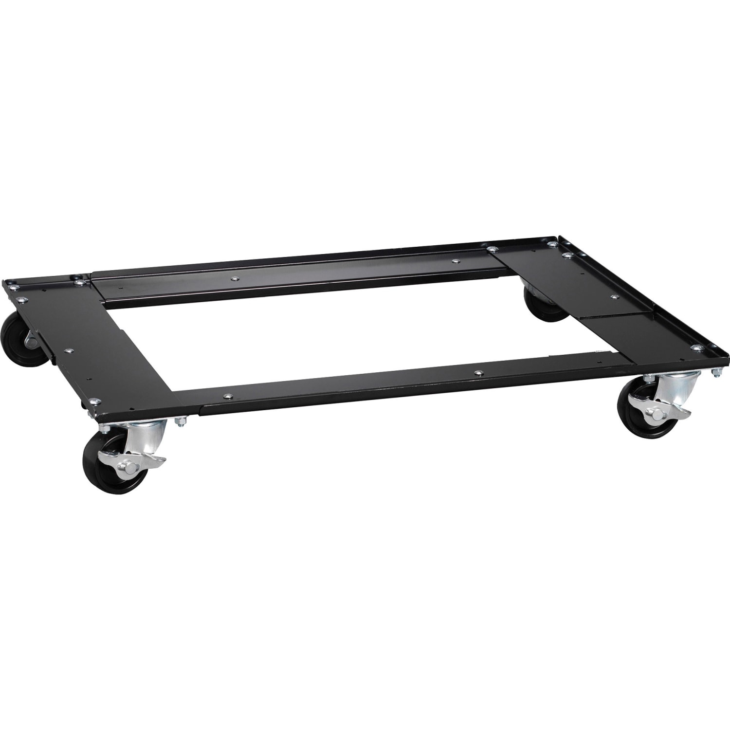 Lorell Commercial Cabinet Dolly - Metal - 42in Width x 24in Depth x 4in Height - Black - 1 Each