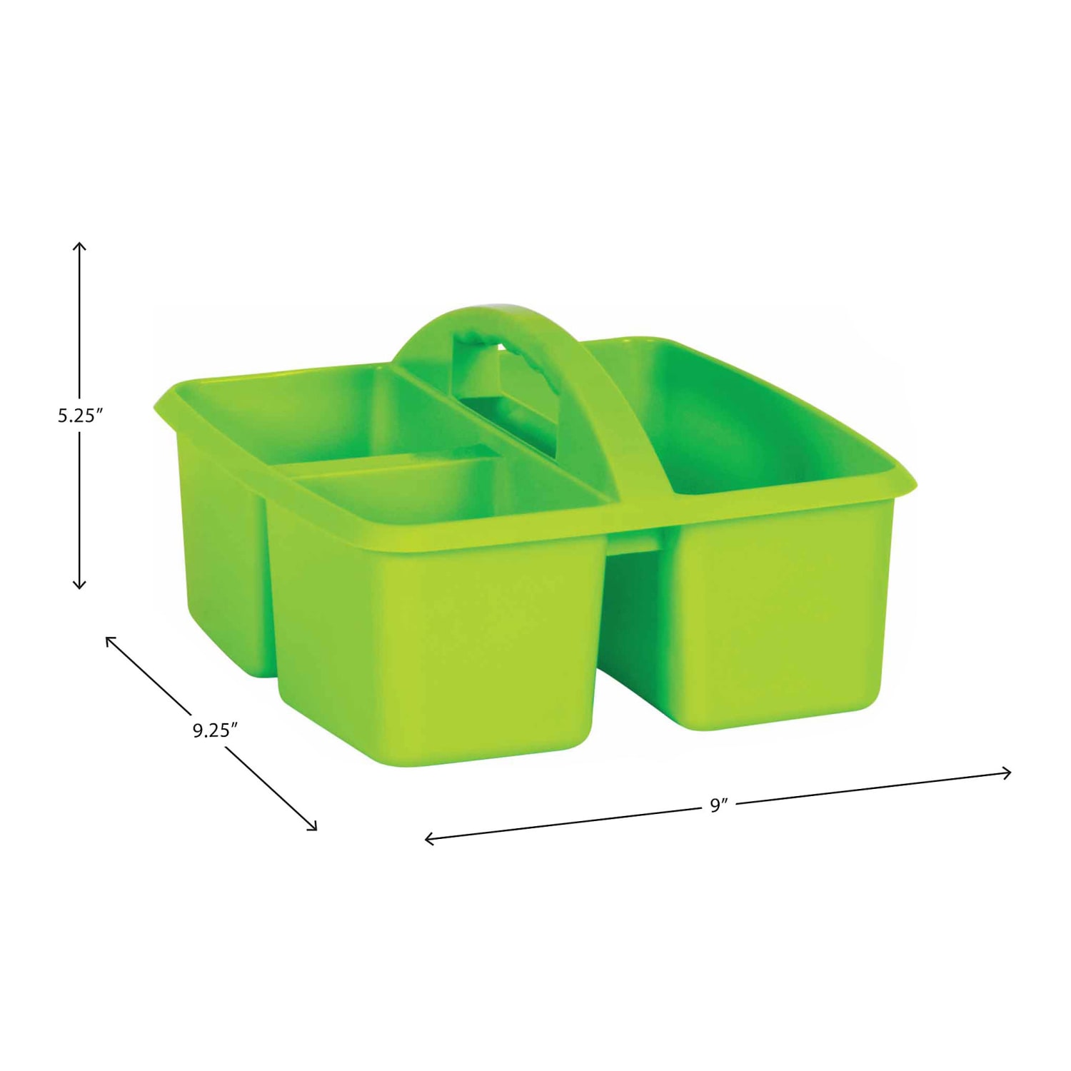 Teacher Created Resources Plastic Storage Caddies, 5-1/4inH x 9-1/4inW x 9inD, Lime, Pack Of 6 Caddies - Image 6