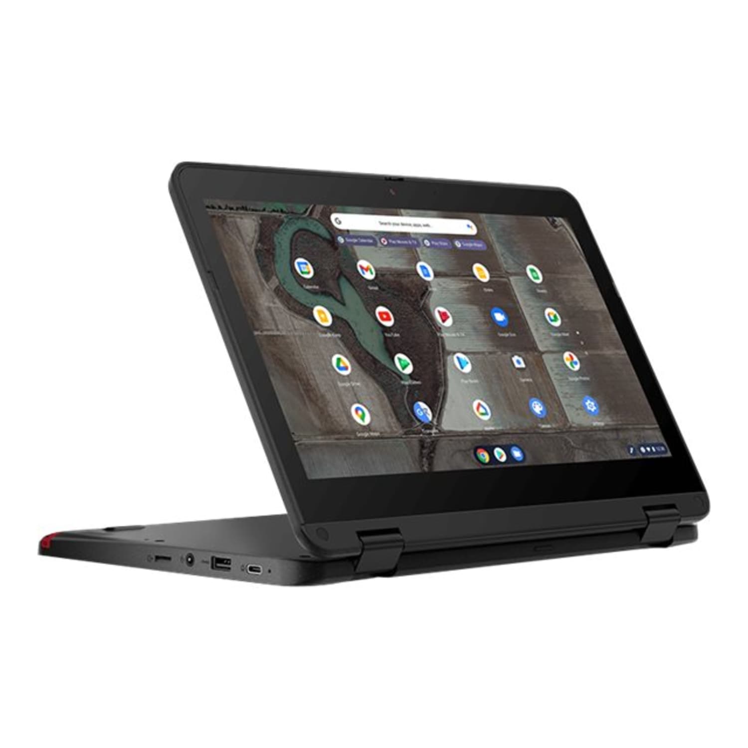 Lenovo 500e Chromebook Gen 3 82JB0000US LTE Advanced 11.6in Touchscreen Convertible 2 in 1 Chromebook - HD - 1366 x 768 - Intel Celeron N5100 Quad-core (4 Core) 1.10 GHz - 4 GB Total RAM - 32 GB Flash Memory - Gray - Intel Chip - ChromeOS - Image 4
