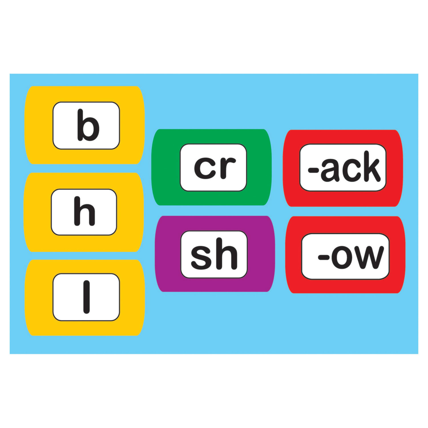 Ashley Productions Die-Cut Magnetic Foam Word Chunking, 100 Pieces Per Pack, Set Of 3 Packs - Image 3