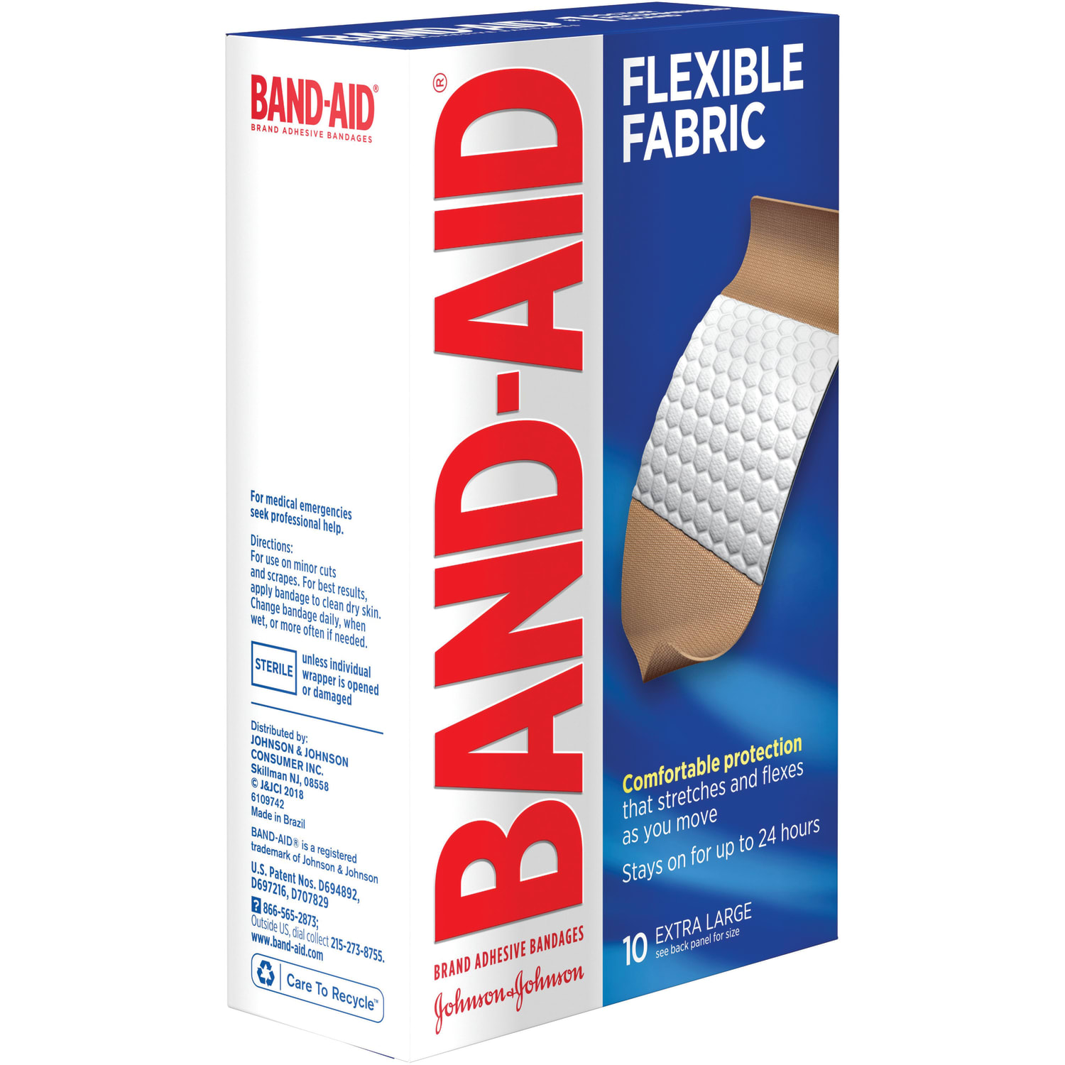 Band-Aid Brand Flexible Fabric Extra-Large Bandages, Box Of 10 - Image 3