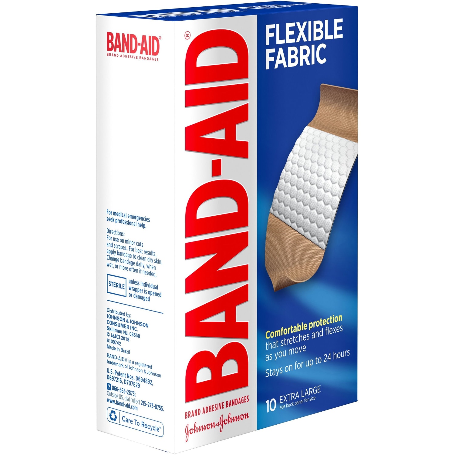 Band-Aid Brand Flexible Fabric Extra-Large Bandages, Box Of 10 - Image 6
