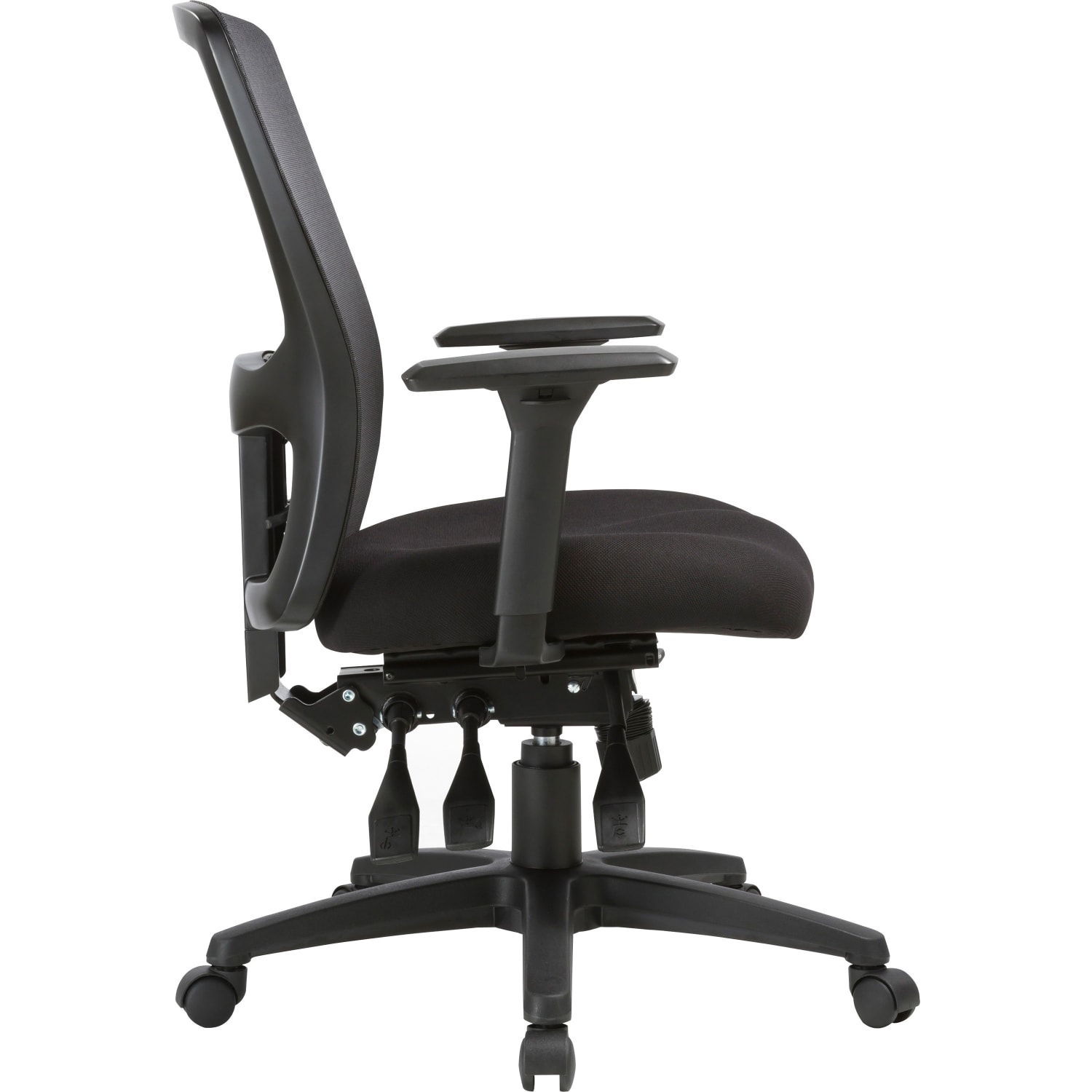 Lorell Ergonomic Mesh High-Back Chair, Fabric Seat, Black - Image 4