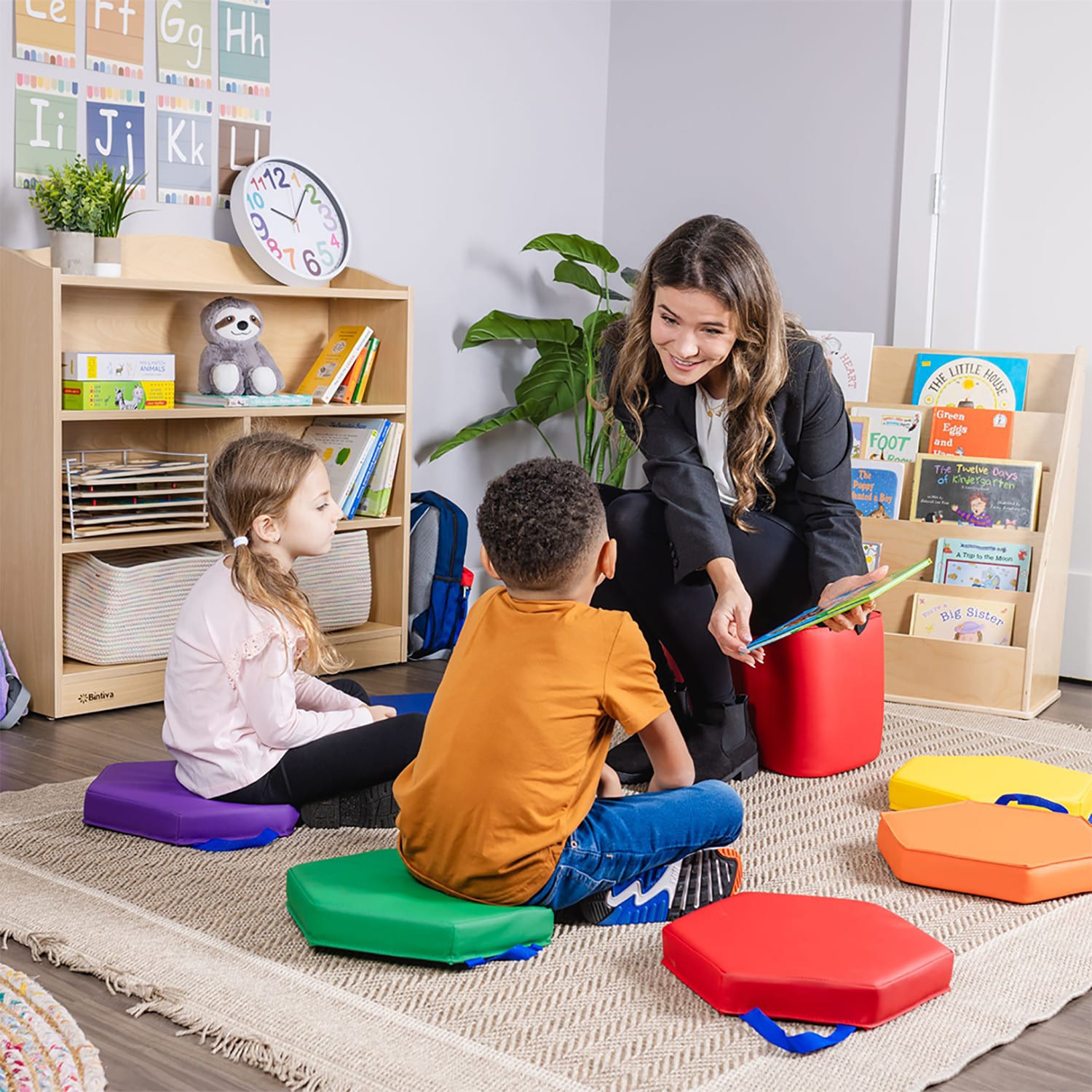 Bintiva Color Coded Vinyl Floor Cushions 13in x 13in x 2in Hexagon Assorted Set Of 6 PopularChairscom Bintiva Color Coded Vinyl Floor Cushions 13in x 13in x 2in Hexagon Assorted Set Of 6 PopularChairscom