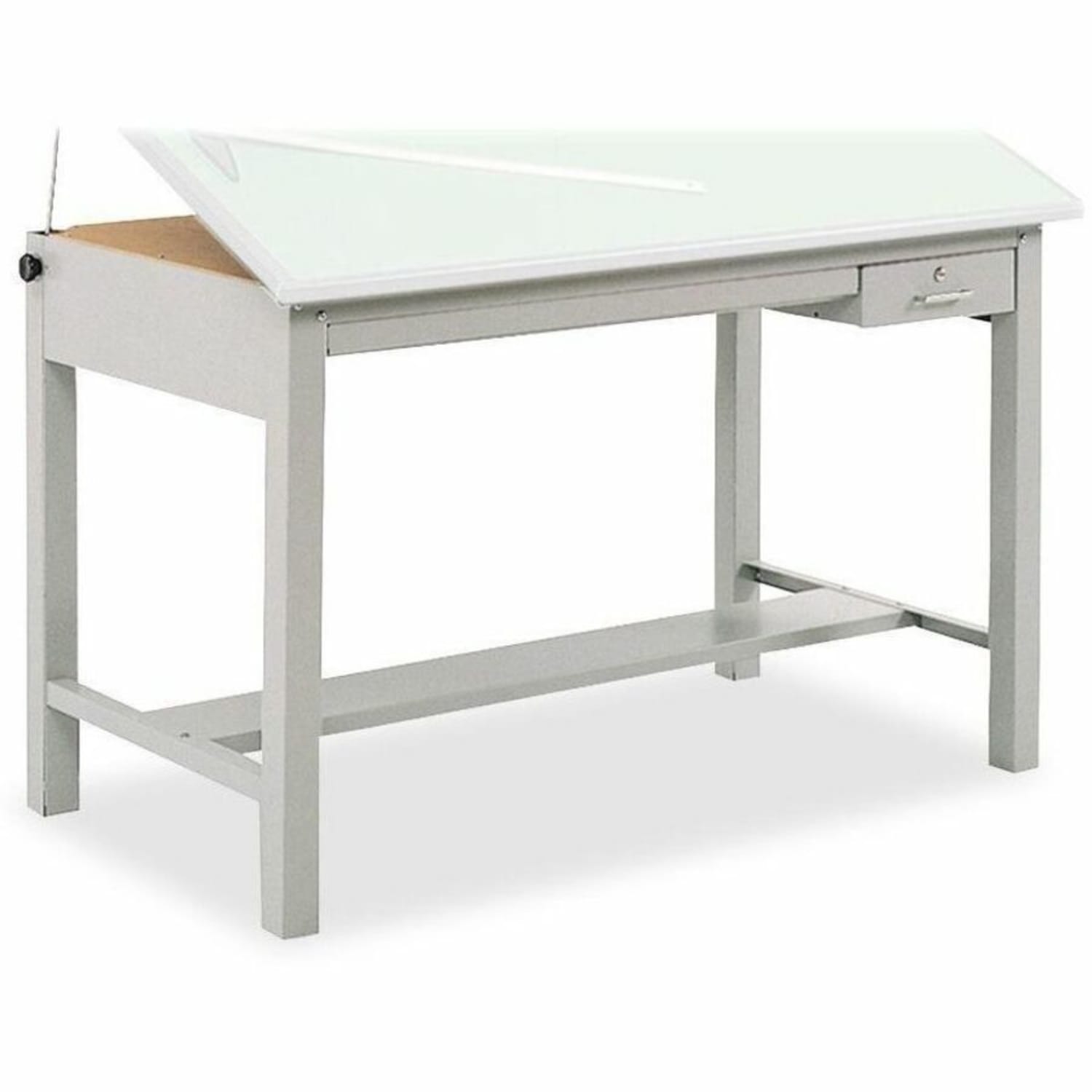 Safco Precision Drafting Table Base, 35-1/2inH x 56-3/8inW x 30-1/2inD, Gray - Image 3