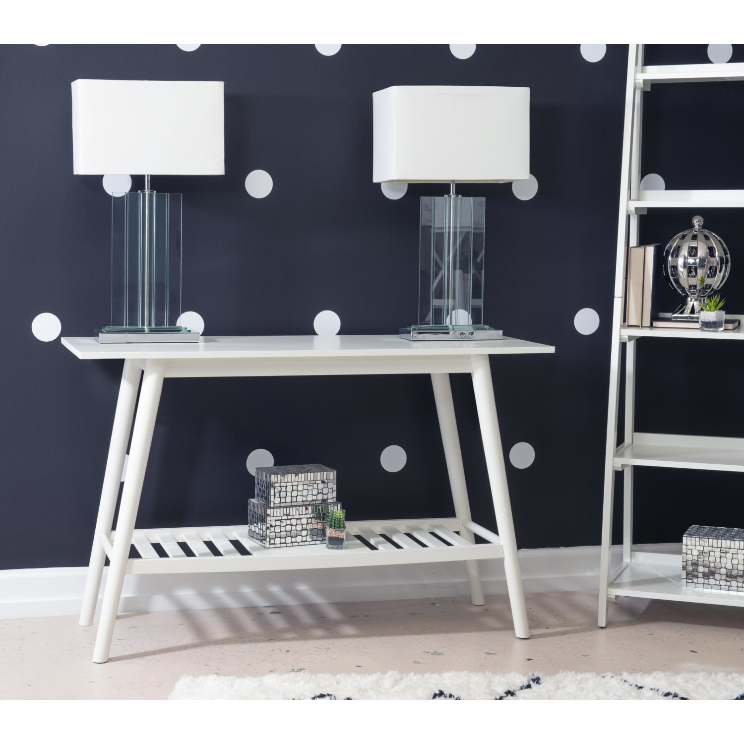 Linon Liberty Console Table, 30inH x 47inW x 18inD, White - Image 3
