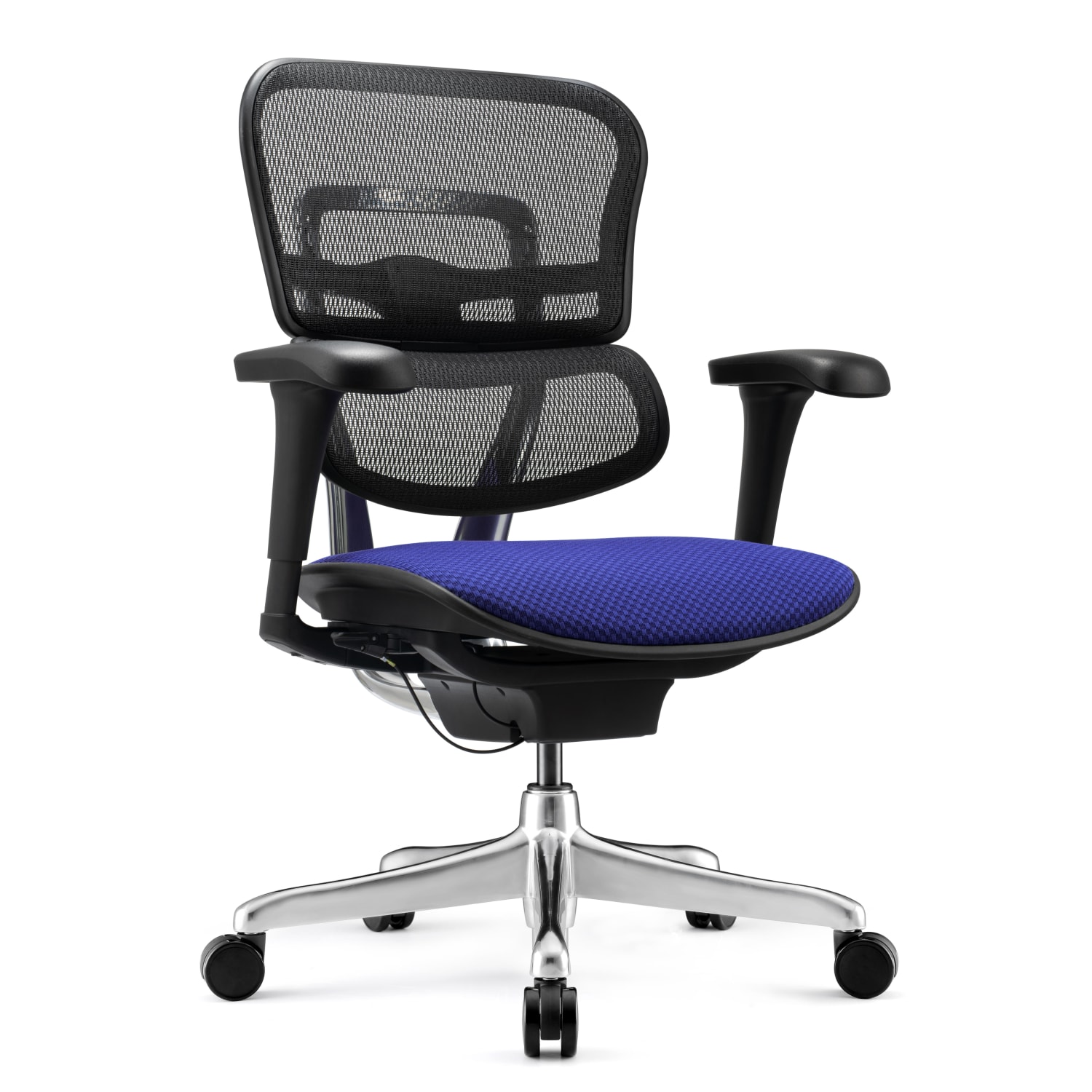 WorkPro 12000 V2 Series Ergonomic Mesh/Fabric High-Back Office Chair, Royal Blue/Black, BIFMA Compliant - Image 3