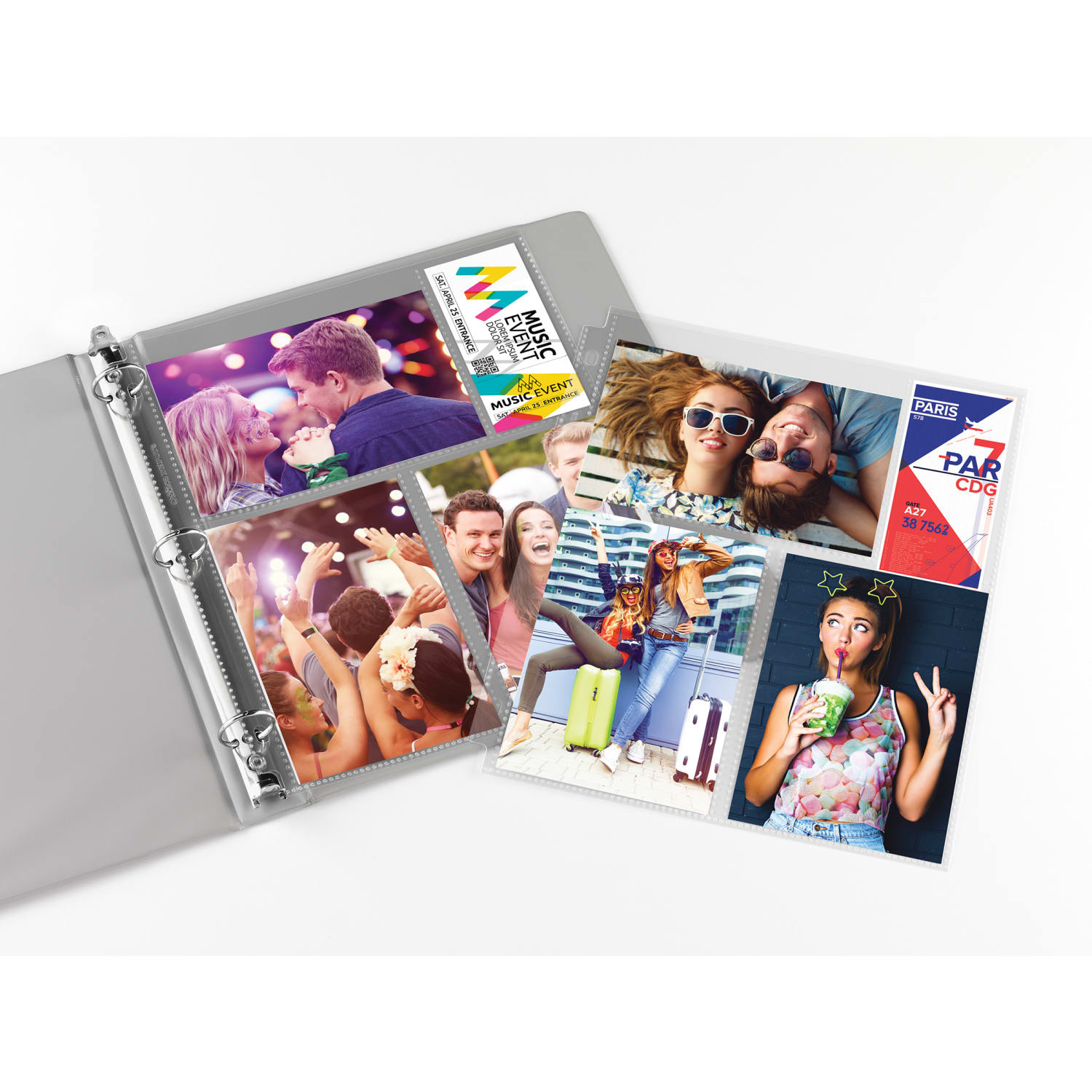 Office Depot Brand Photo Binder Pages, 4in x 6in, Multi Direction, Clear, Pack Of 10 - Image 3
