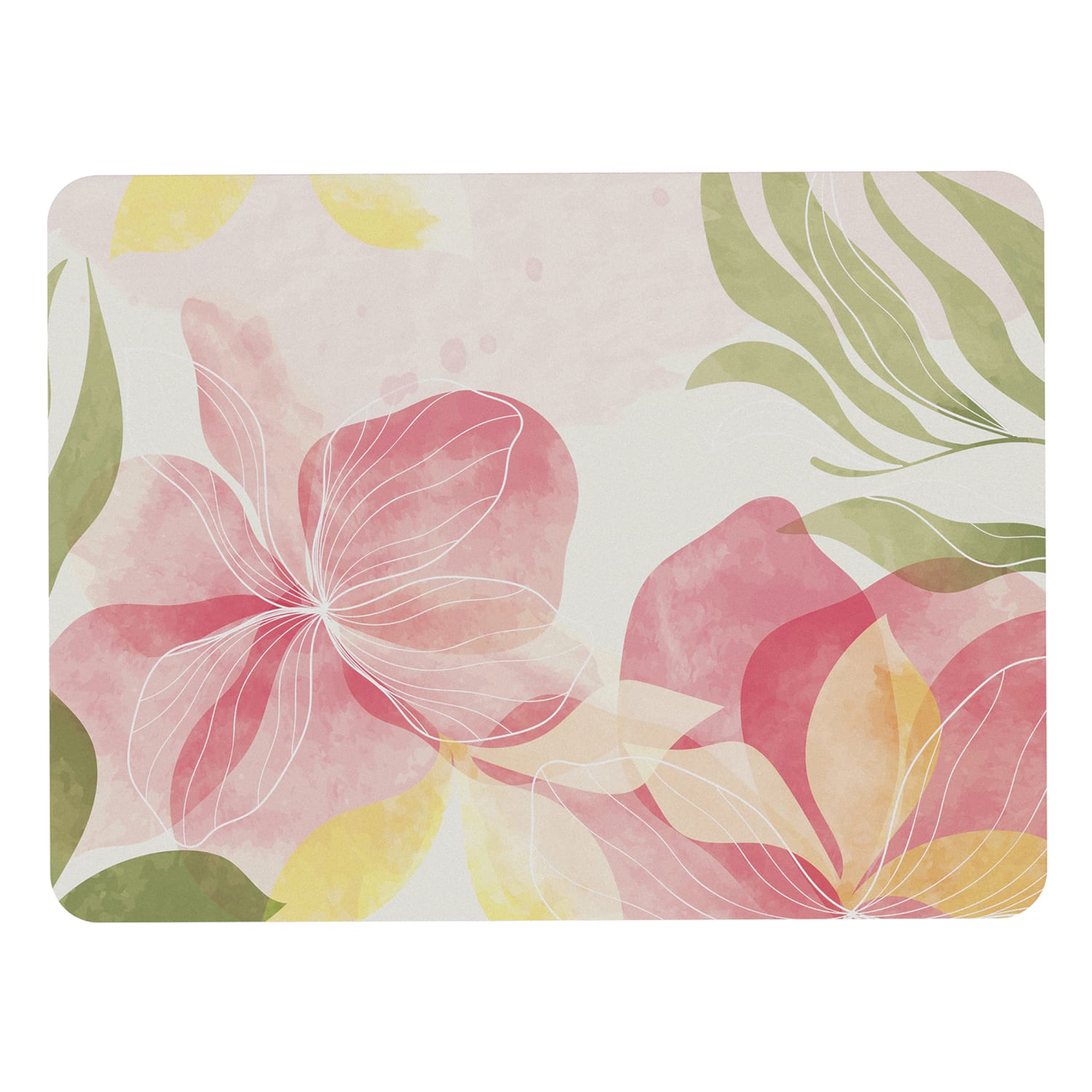Realspace Decorative Vinyl Chair Mat For Low Carpet, 36in x 48in, Natural Floral - Image 3
