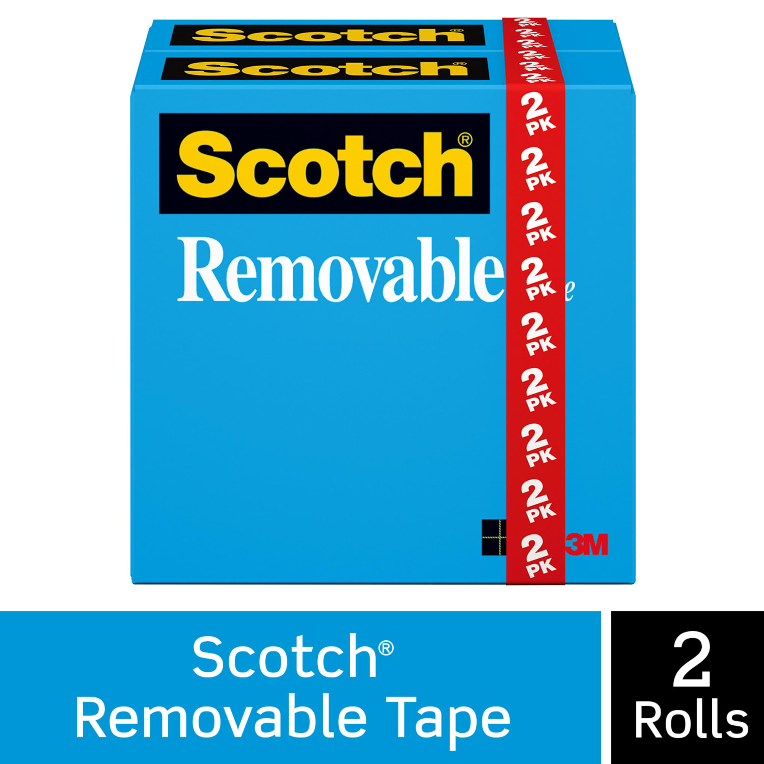 Scotch Magic Tape, Invisible, 3/4 in x 1296 in, 2 Tape Rolls, Clear, Removable, Home Office and School Supplies - Image 3
