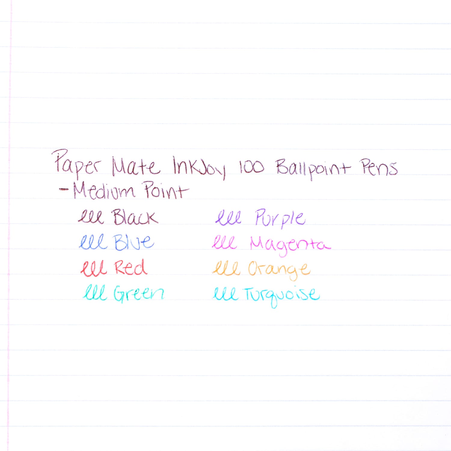 Paper Mate InkJoy 100 Stick Pens, Medium Point, 1.0 mm, Translucent Blue Barrels, Blue Ink, Pack Of 12 Pens - Image 5