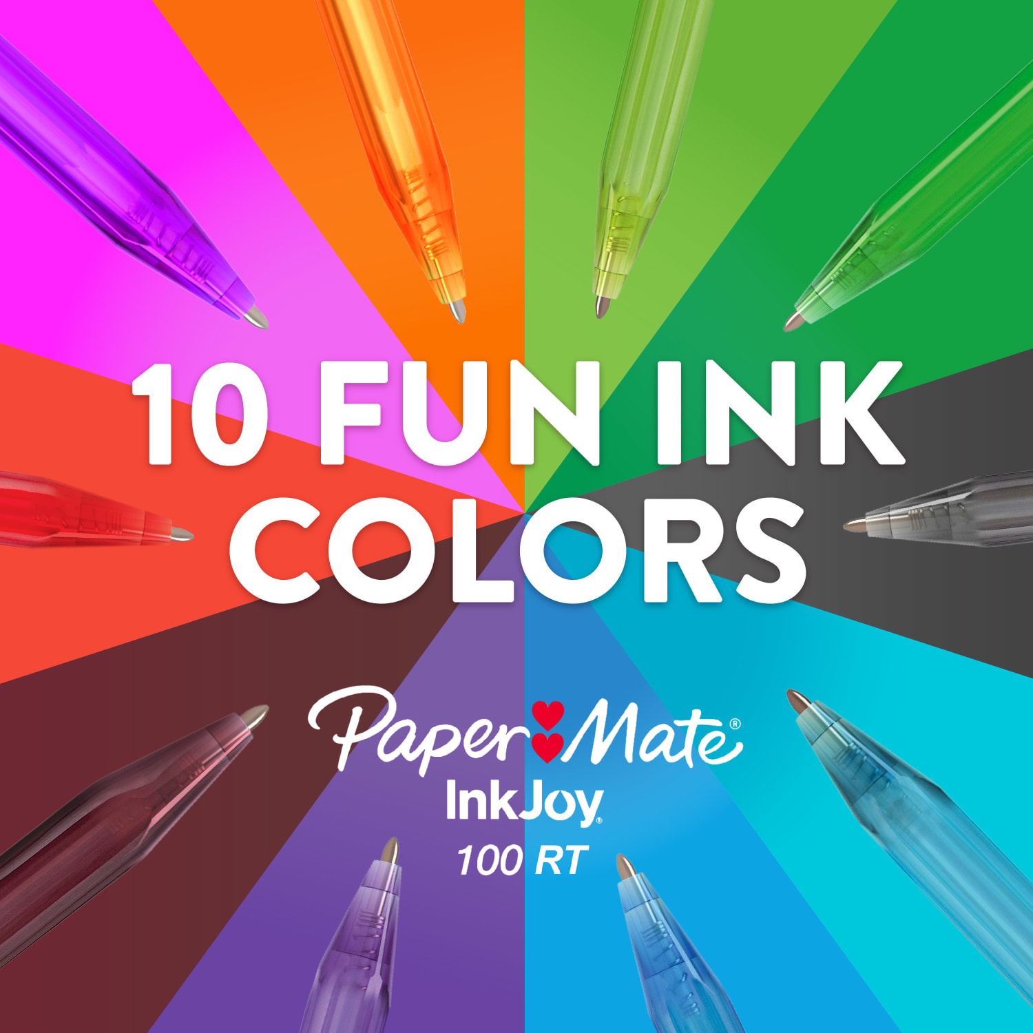 Paper Mate InkJoy 100 RT Pens, Medium Point, 1.0 mm, Translucent Black Barrels, Black Ink, Pack Of 12 - Image 5