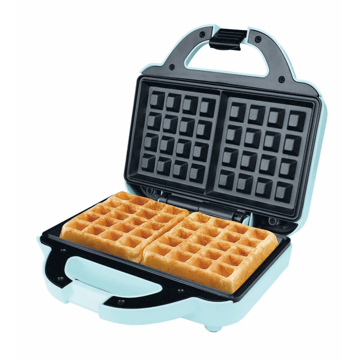 Brentwood Couture Purse Non-Stick Dual Waffle Maker, 3-1/2inH x 8-1/4inW x 8-3/4inD, Blue - Image 3