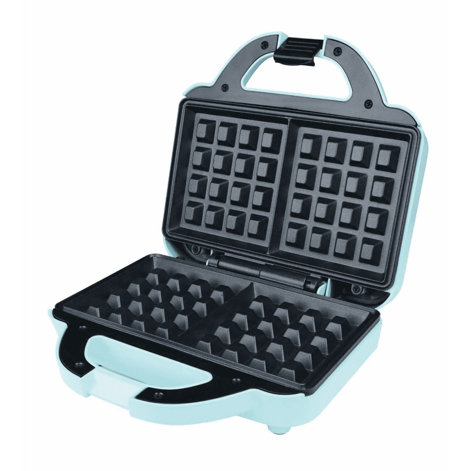 Brentwood Couture Purse Non-Stick Dual Waffle Maker, 3-1/2inH x 8-1/4inW x 8-3/4inD, Blue - Image 4