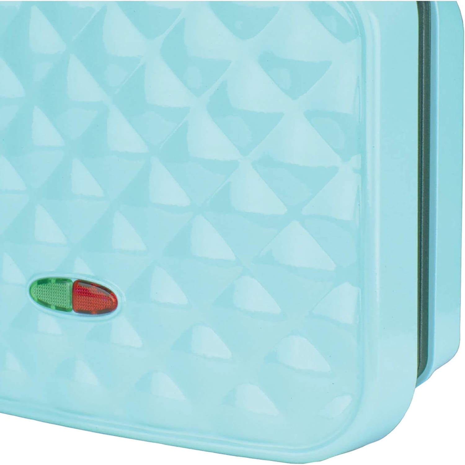 Brentwood Couture Purse Non-Stick Dual Waffle Maker, 3-1/2inH x 8-1/4inW x 8-3/4inD, Blue - Image 5