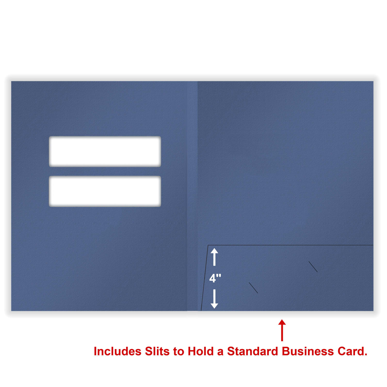 ComplyRight Tax Presentation Folder, Double Windows, Midnight Blue, 8-3/4in x 11-1/4in, Pack of 50 - Image 5