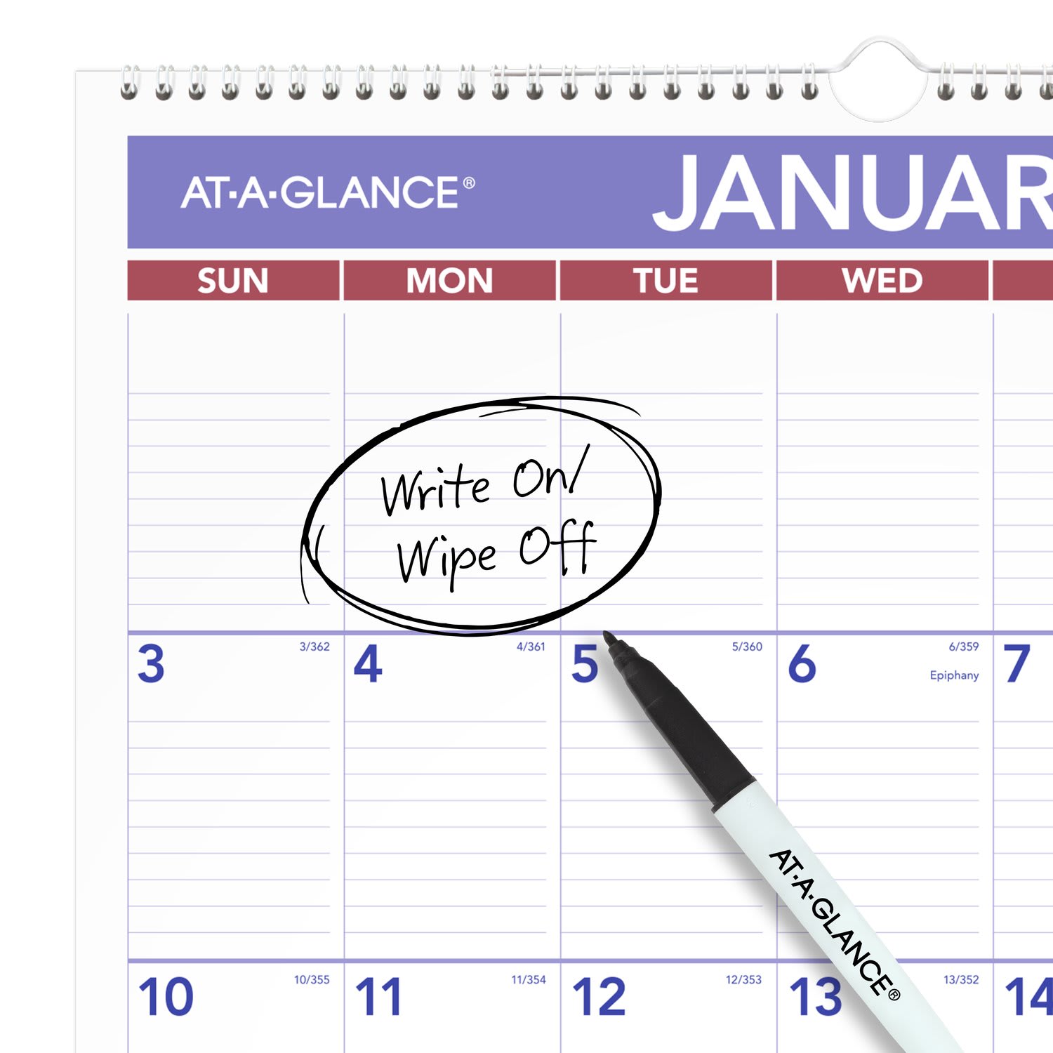 AT-A-GLANCE 2027 Erasable Monthly Wall Calendar, Large, 15 1/2in x 22 3/4in - Image 4