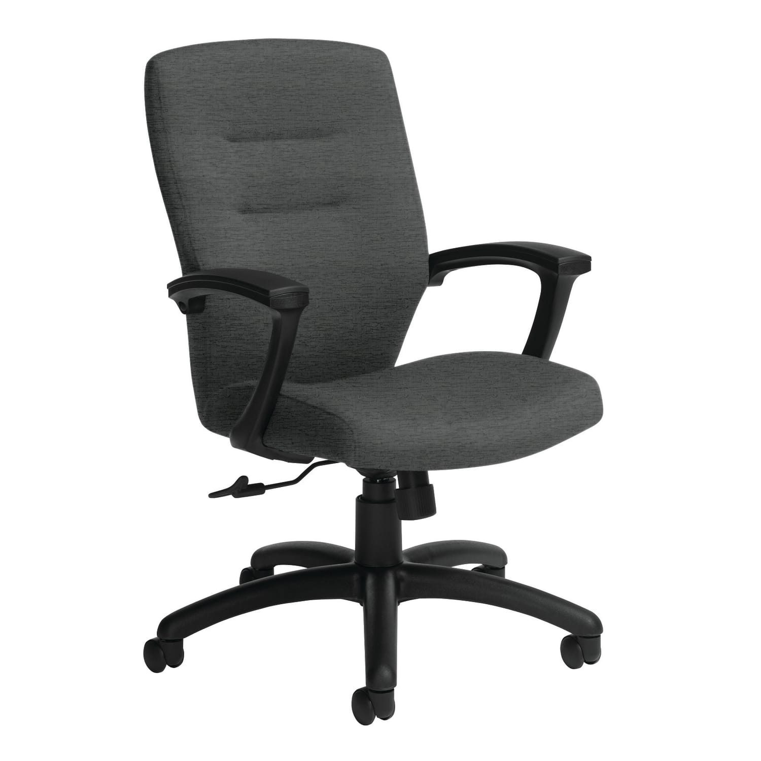 Global Synopsis Mid Back Chair 39 12inH x 24 12inW x 26 12inD Granite RockBlack PopularChairscom