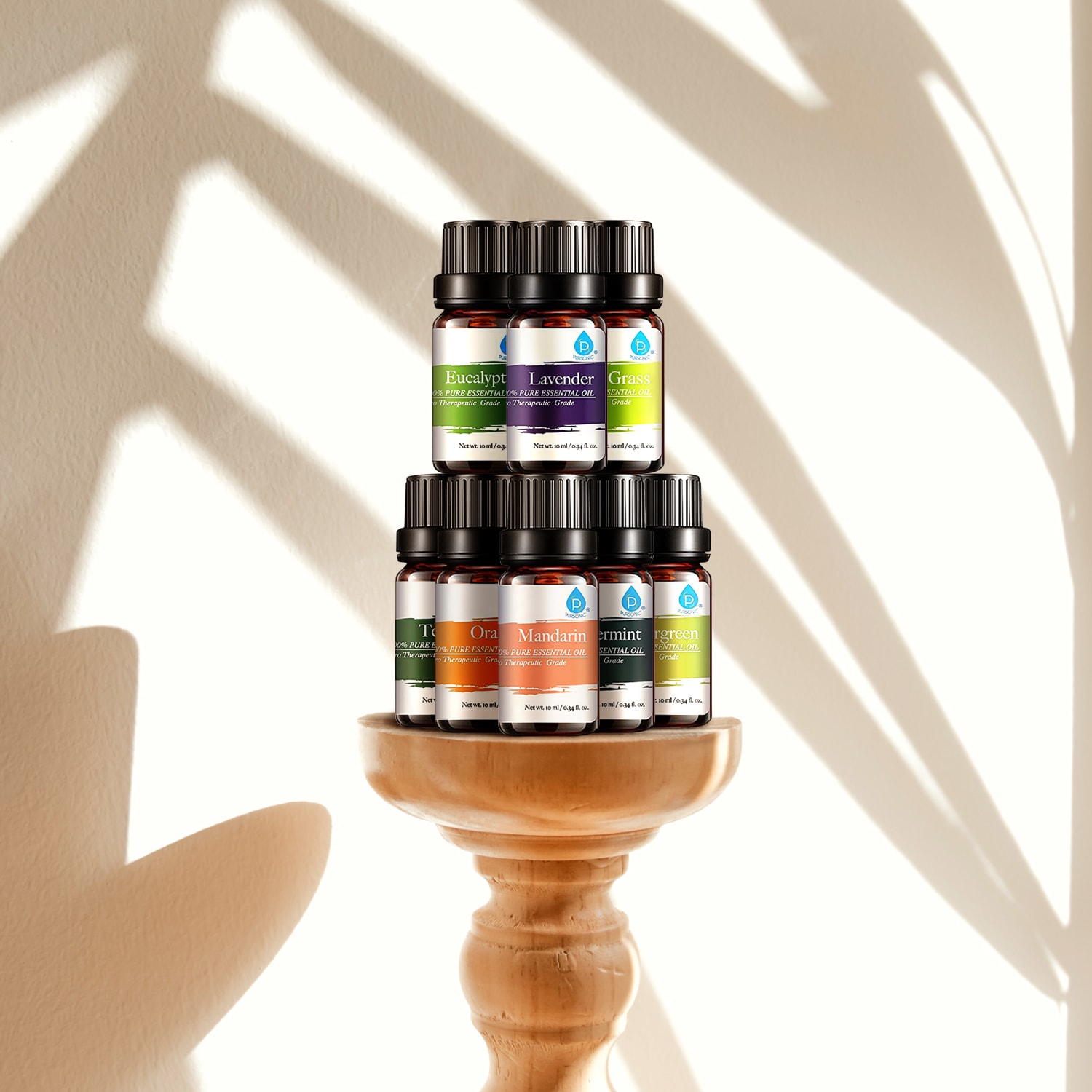 Pursonic Aroma Therapy Essential Oils, Assorted Scents, 10 mL/.34 oz, Pack Of 8 Oils - Image 3