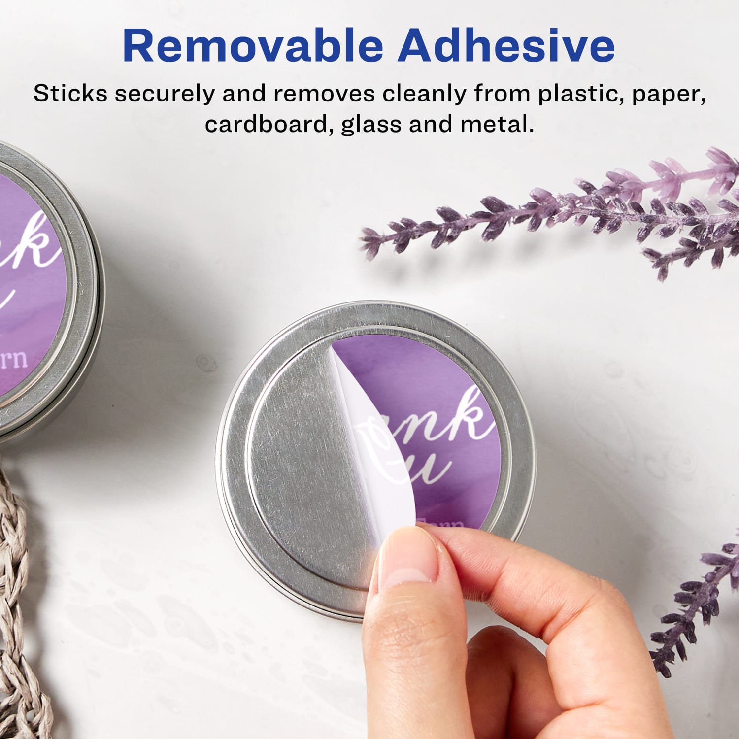 Avery Removable Labels With Sure Feed, 94508-RMP100, Round, 1-2/3in Diameter, White, Pack Of 2,000 Labels - Image 3