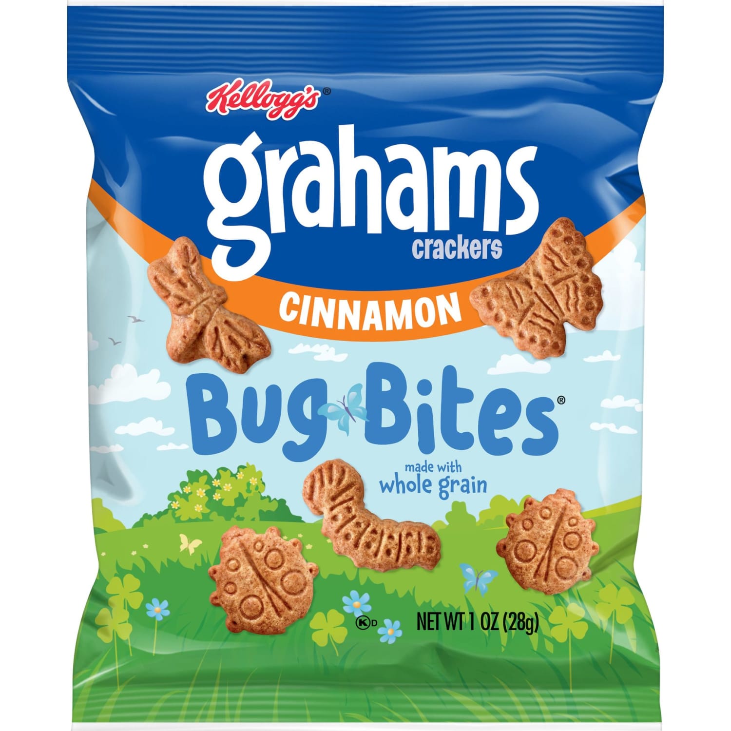 Kelloggs Bug Bites Cinnamon Grahams Single Serve Bags, 1 Oz, Case Of 210 Bags