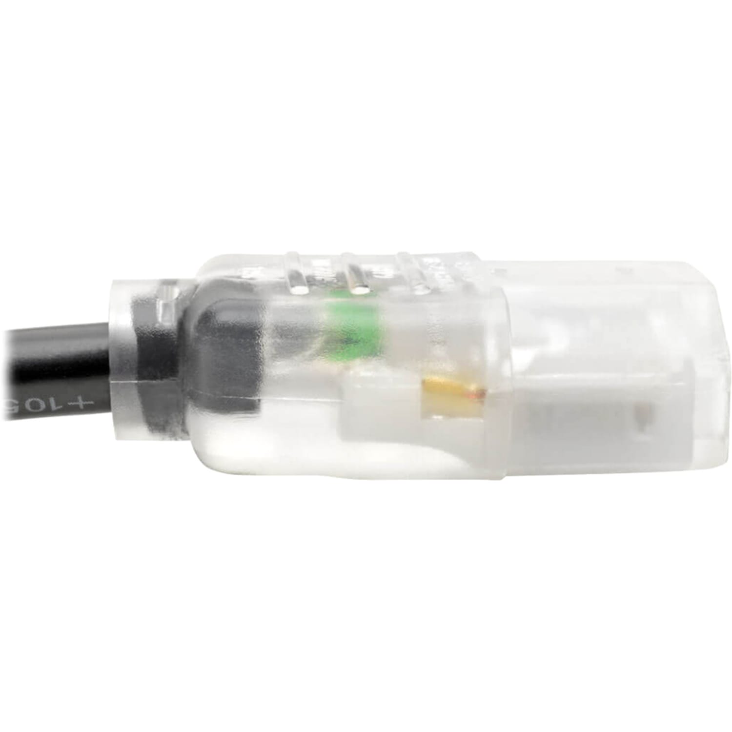 Eaton Tripp Lite Series Hospital-Grade Power Cord, NEMA 5-15P to C13 - Green Dot, 13A, 125V, 16 AWG, 10 ft. (3.05 m), Clear Plugs - Power cable - power IEC 60320 C13 to NEMA 5-15P (M) - AC 110 V - 13 A - 10 ft - molded - black - Image 5
