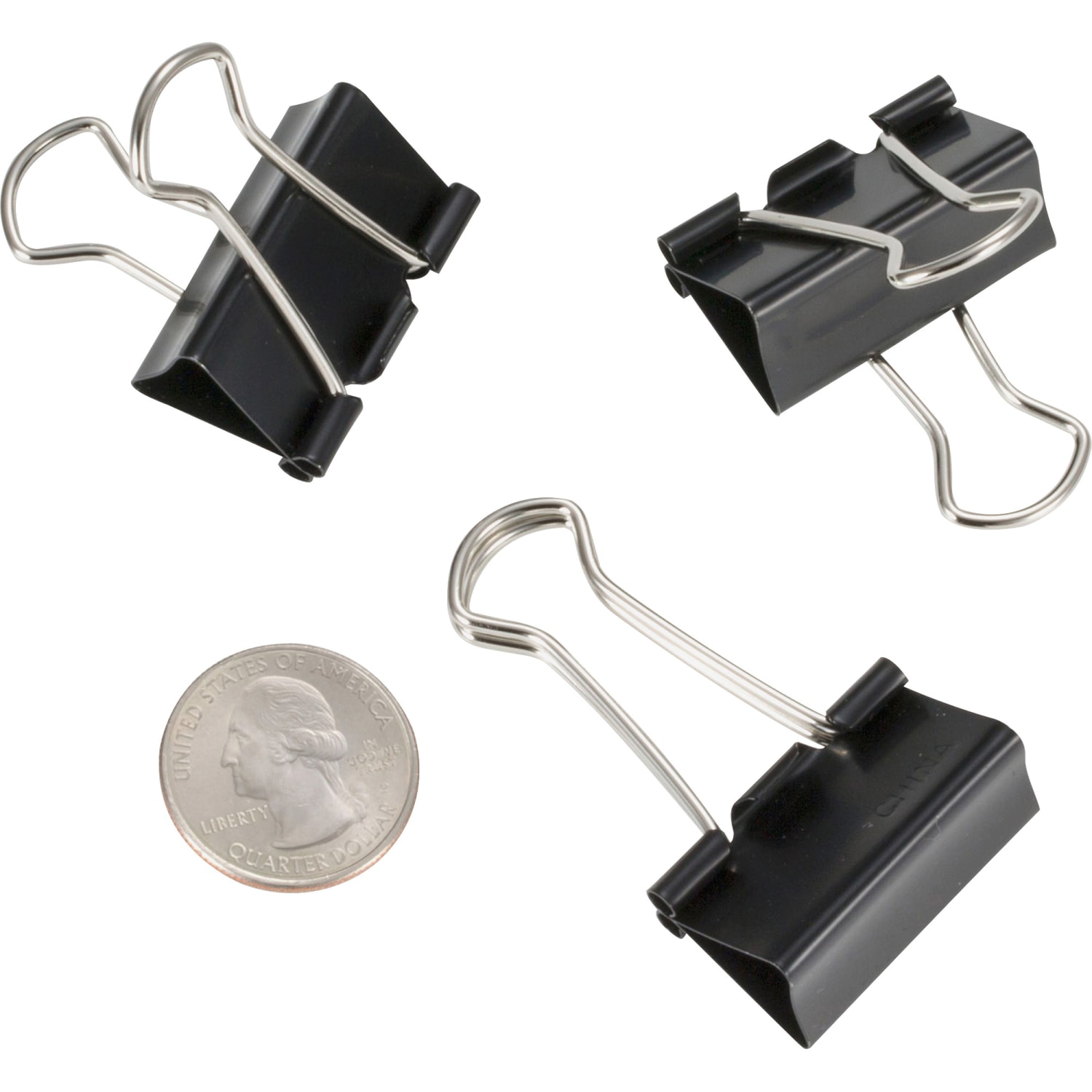 OIC Binder Clips, Medium, 1 1/4in, Black, Box Of 12 - Image 4