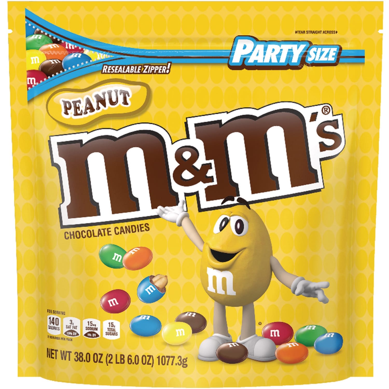 M&Ms Peanut Chocolate Candies, 38 Oz - Image 3