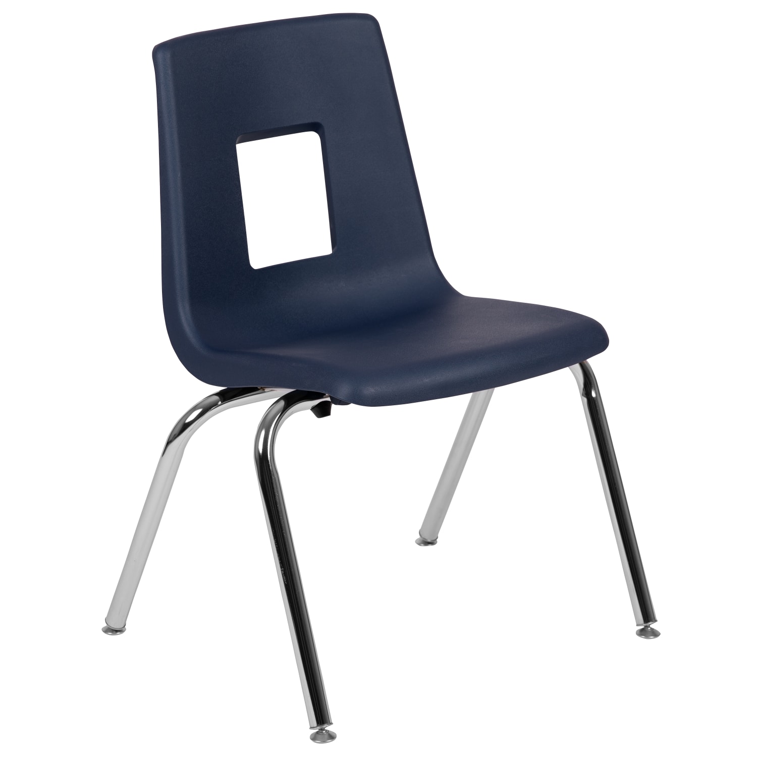 Flash Furniture Advantage Student Stacking School Chair, Navy/Silver - Image 3